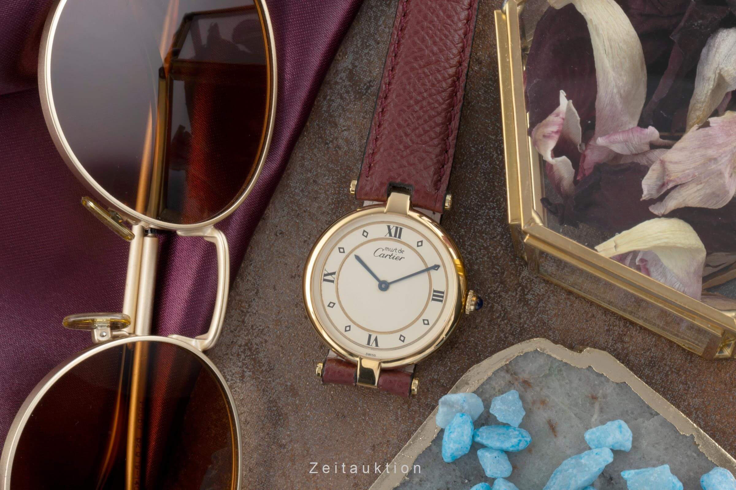 Cartier Vermeil plata banada en oro cuarzo Ref. 590003  | Zeitauktion