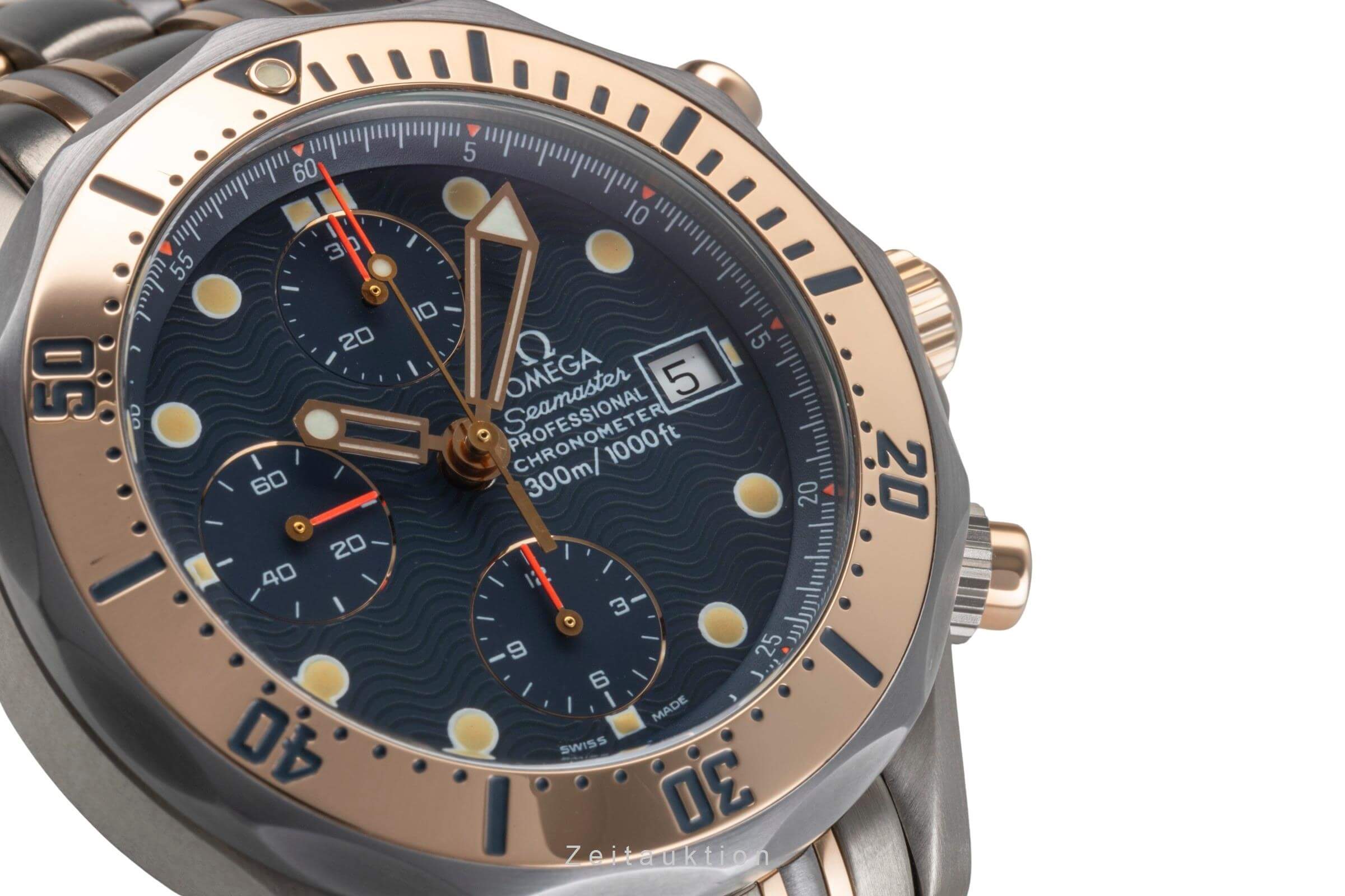Omega Seamaster Chronograph Titan / Gold Automatik Kal. 1154 Ref. 2297.80.00  | Zeitauktion