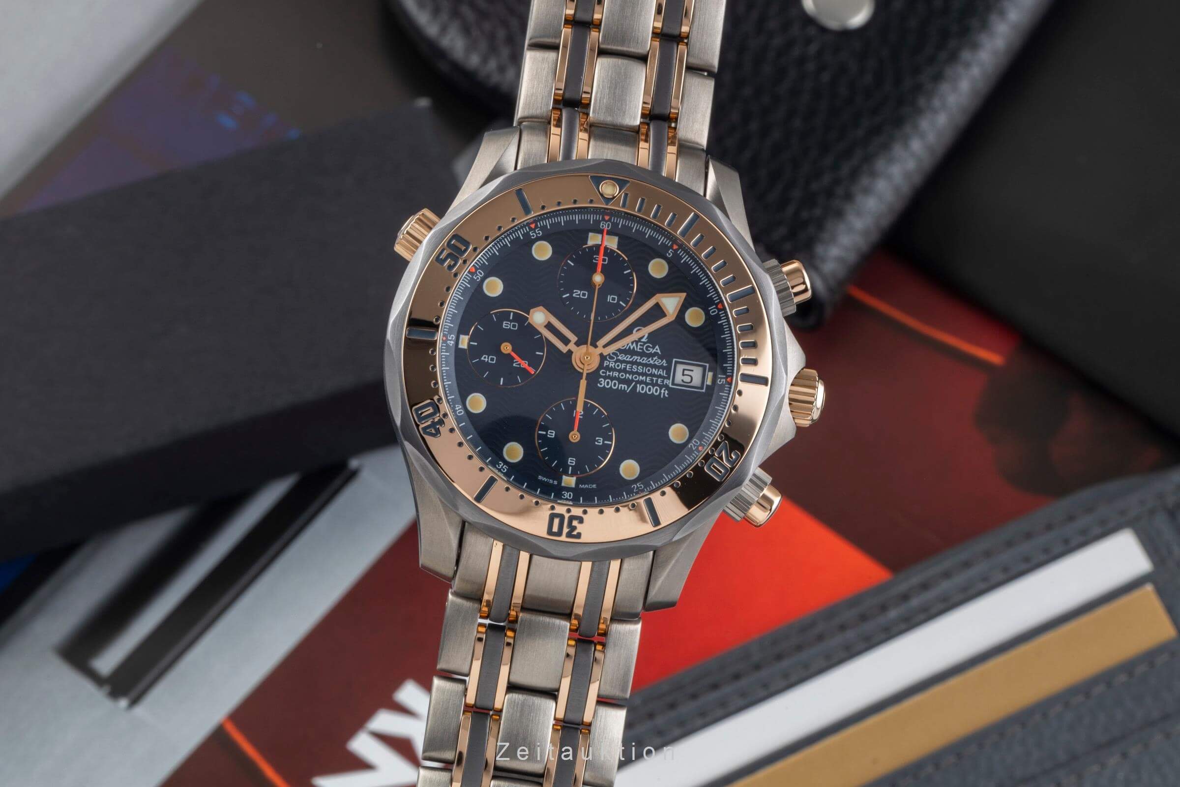 Omega Seamaster Chronograph Titan / Gold Automatik Kal. 1154 Ref. 2297.80.00  | Zeitauktion