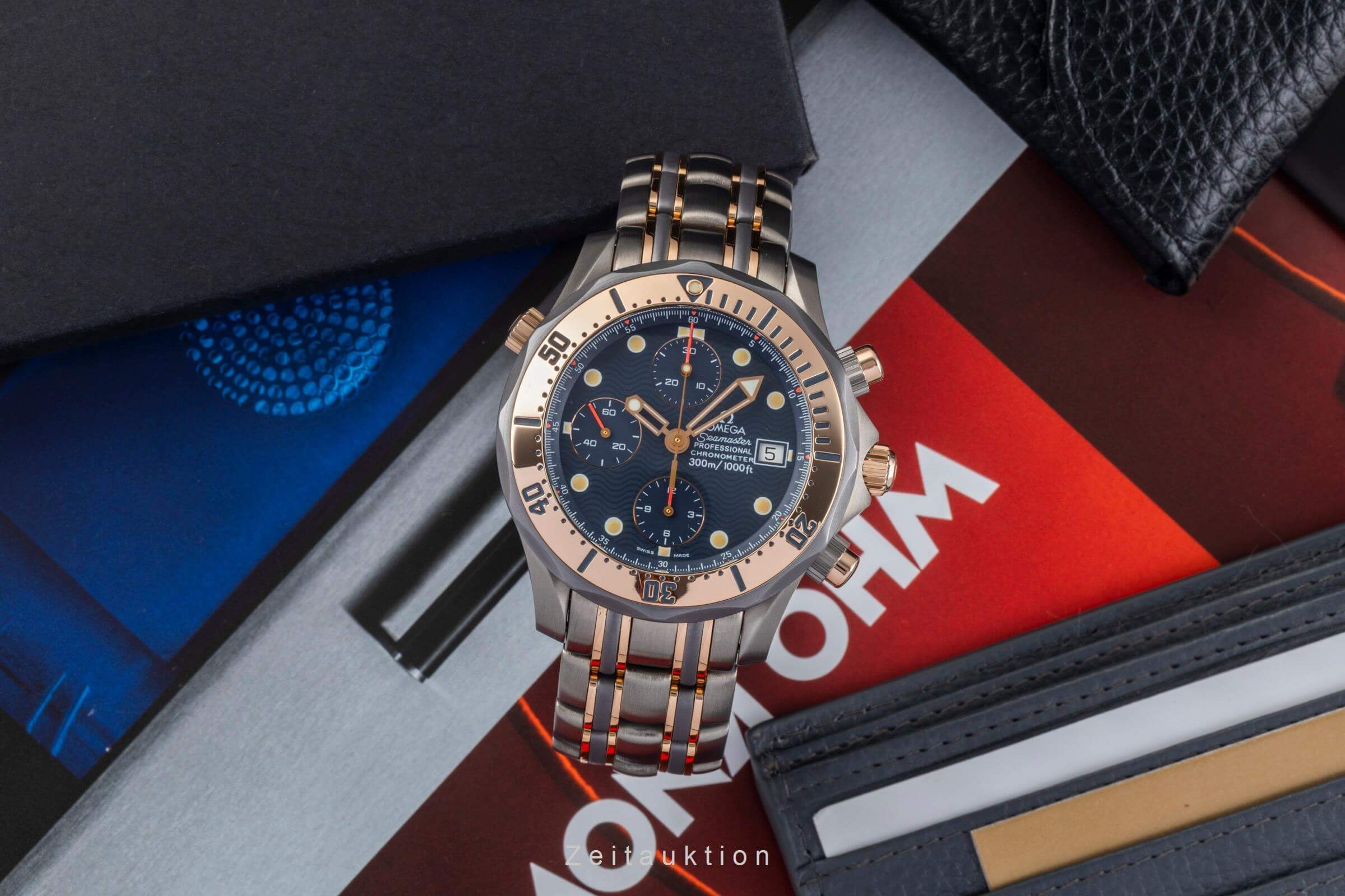Omega Seamaster Chronograph Titan / Gold Automatik Kal. 1154 Ref. 2297.80.00  | Zeitauktion