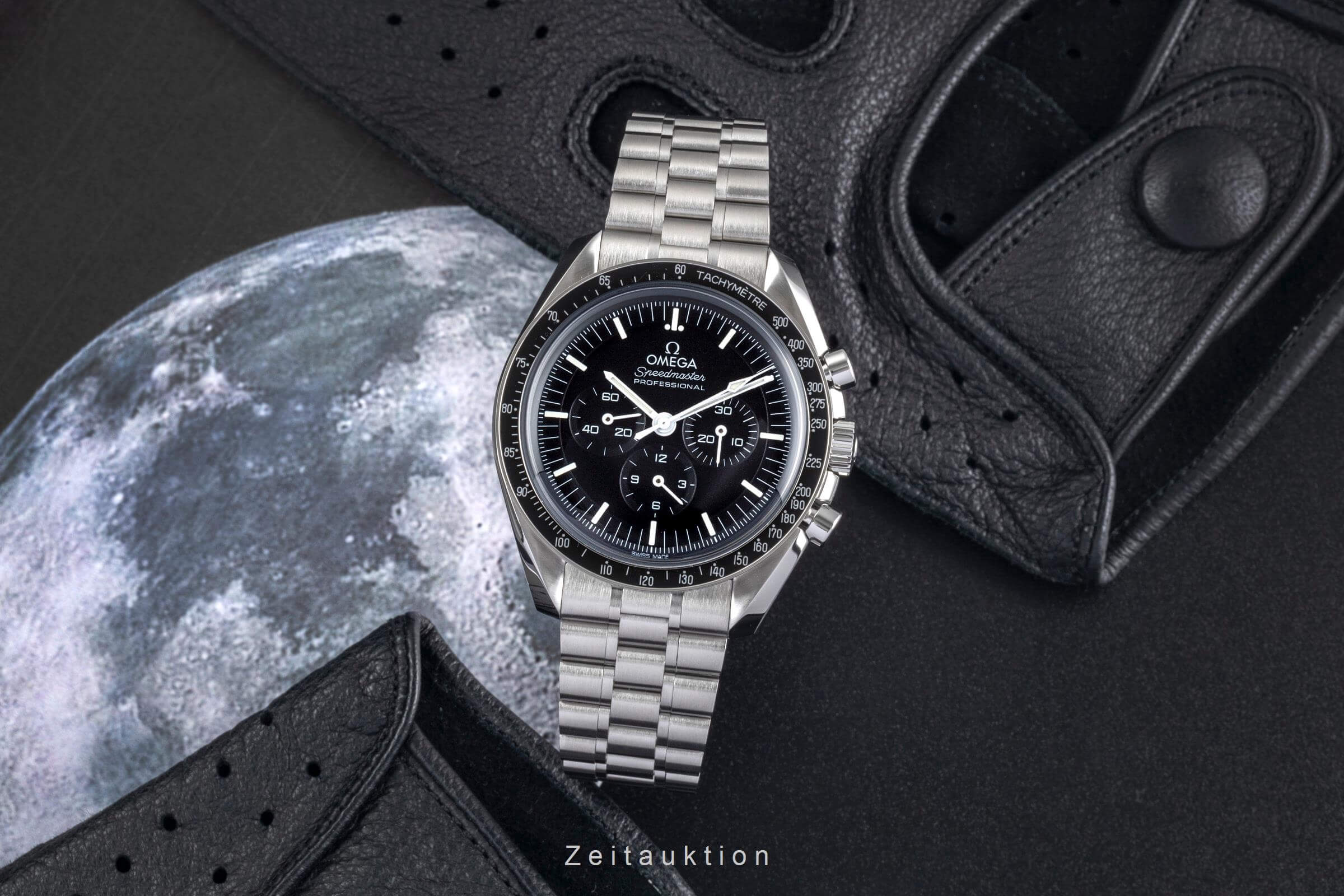 Omega Uhr Mond Omega Speedmaster Moonwatch Chronograph Stahl