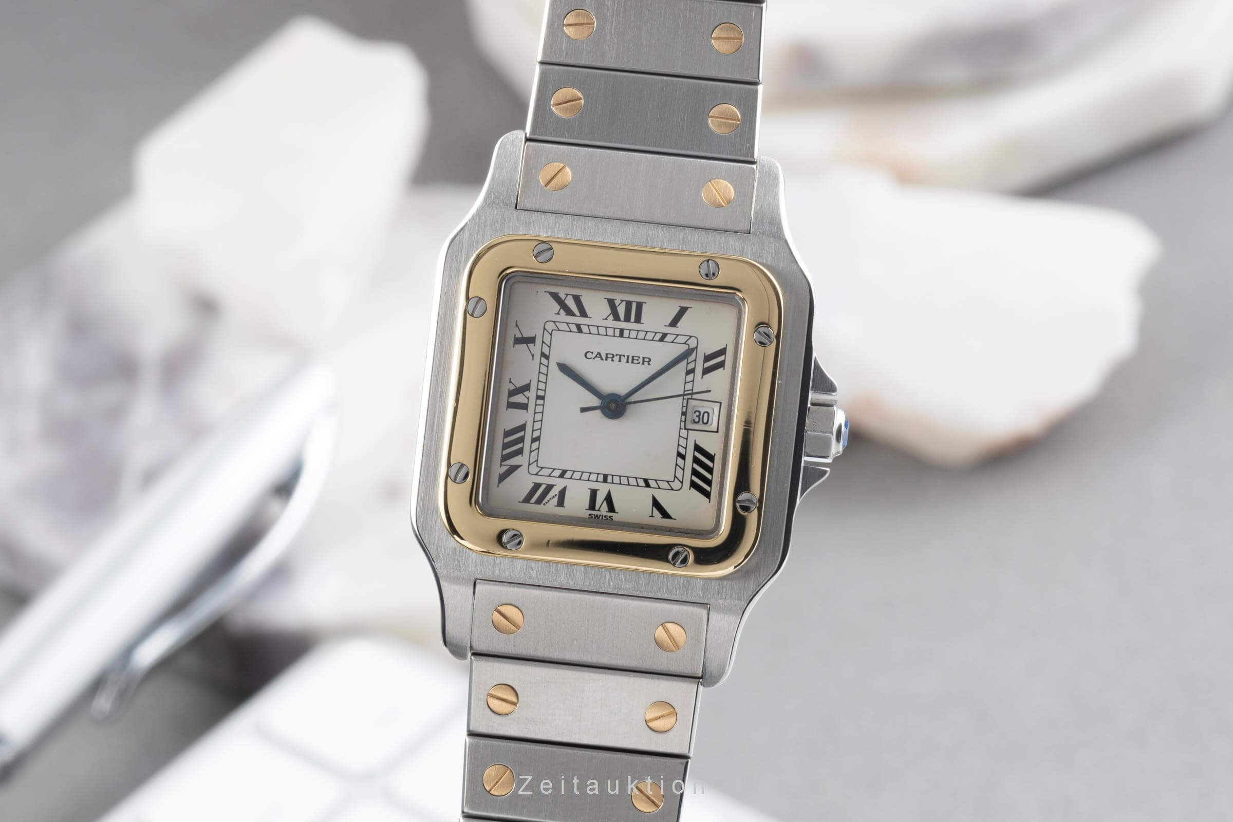 Cartier Santos steel / gold automatic Ref. 1172961  | Zeitauktion