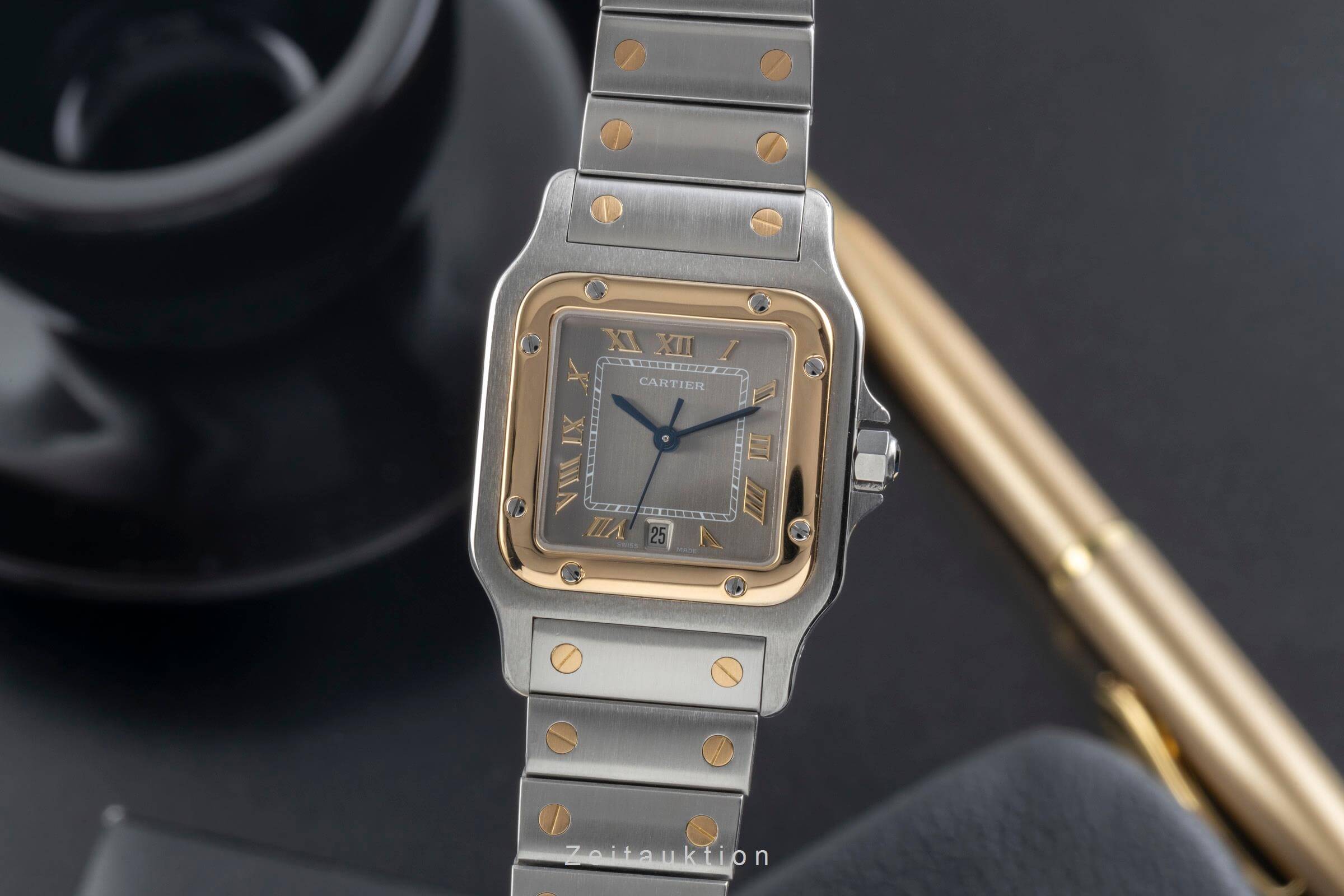 Cartier Santos acero / oro cuarzo Kal. 687 Ref. 187901  | Zeitauktion