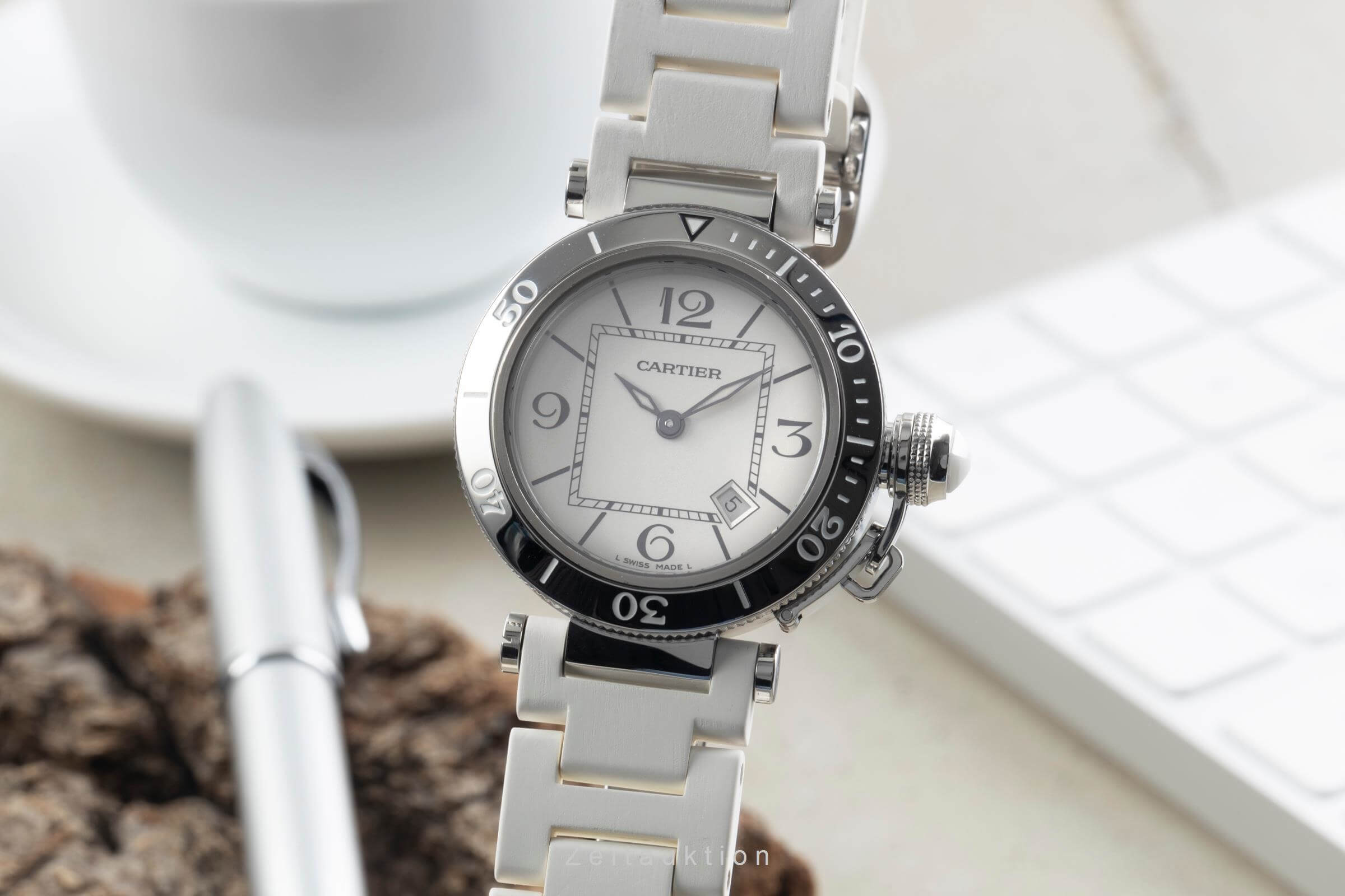 Cartier Pasha Seatimer steel quartz Kal. 688 Ref. W3140002  | Zeitauktion