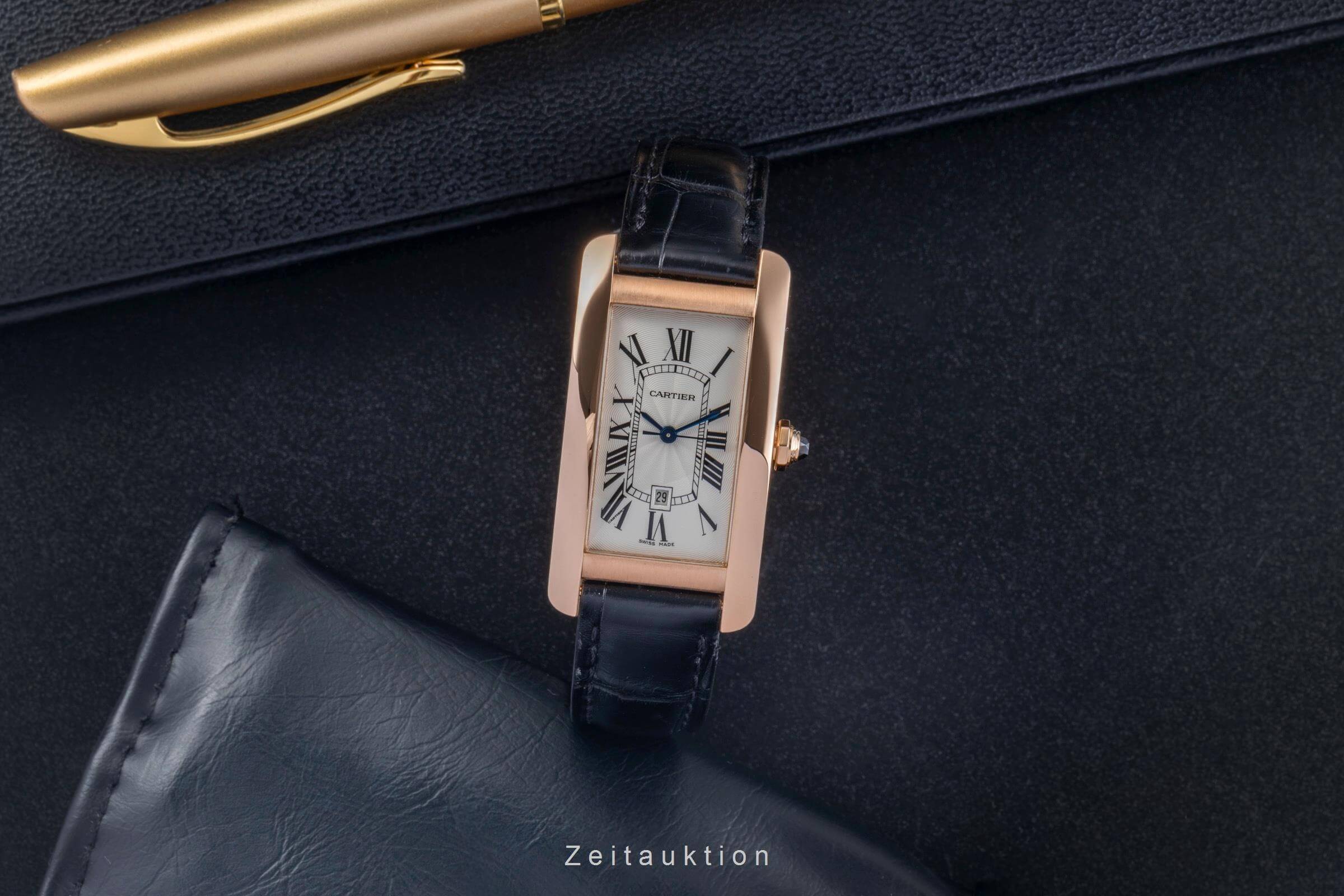 Cartier Tank Américaine 18 ct red gold automatic Kal. 077 Ref. W2620030  | Zeitauktion