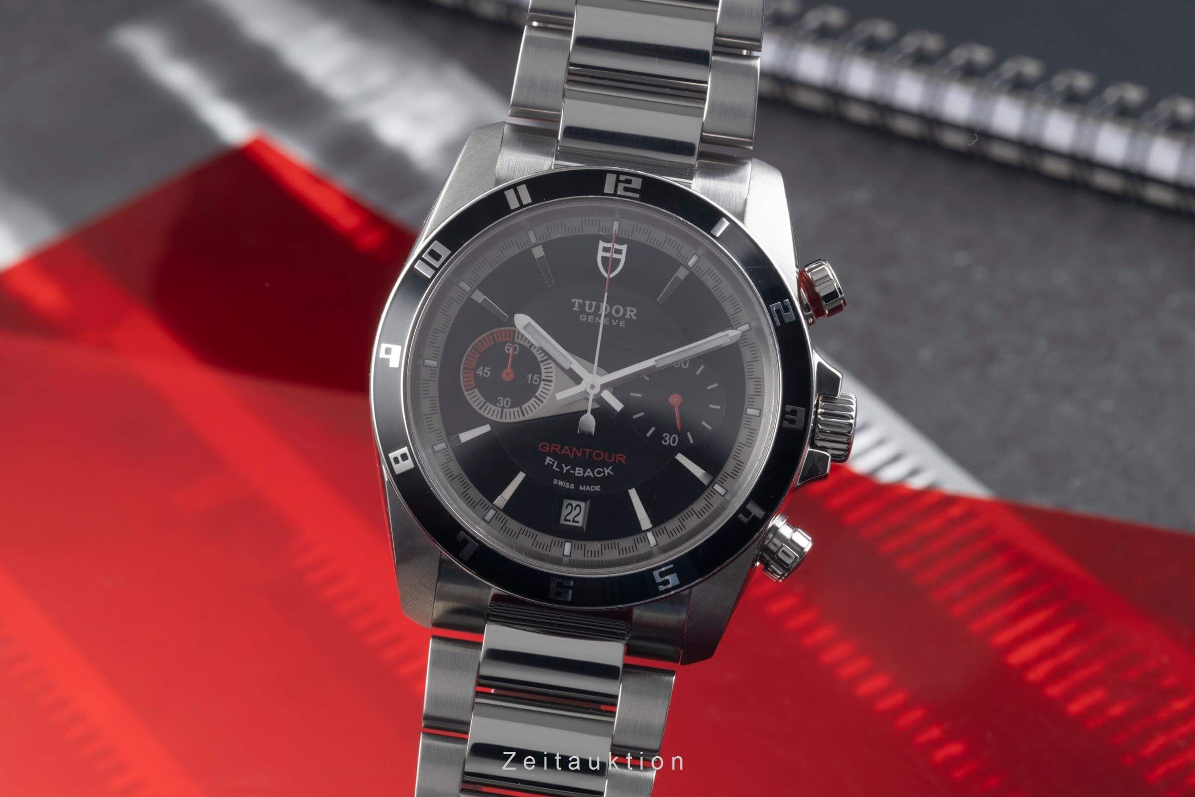 Tudor Grantour cronografo acciaio automatismo Ref. 20550  | Zeitauktion