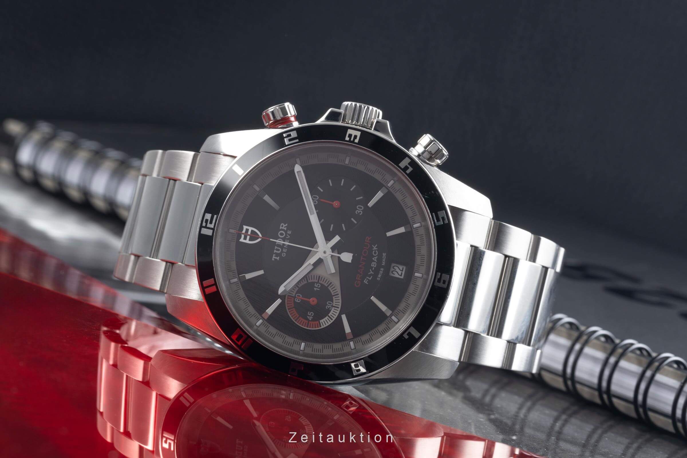 Tudor Grantour cronografo acciaio automatismo Ref. 20550  | Zeitauktion