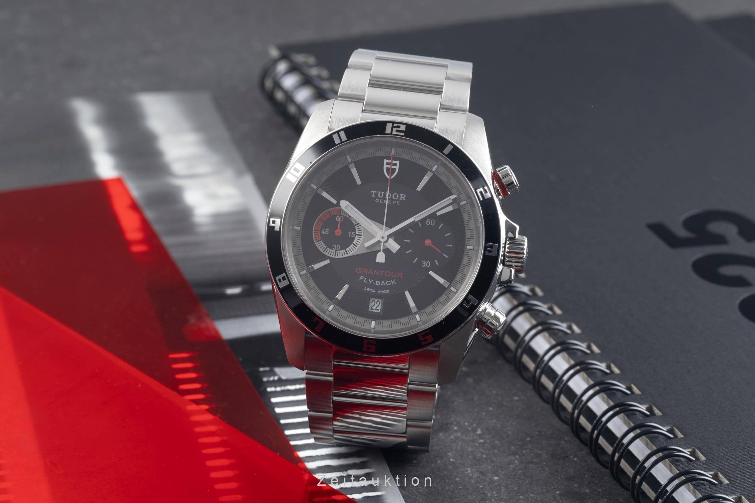 Tudor Grantour cronografo acciaio automatismo Ref. 20550  | Zeitauktion