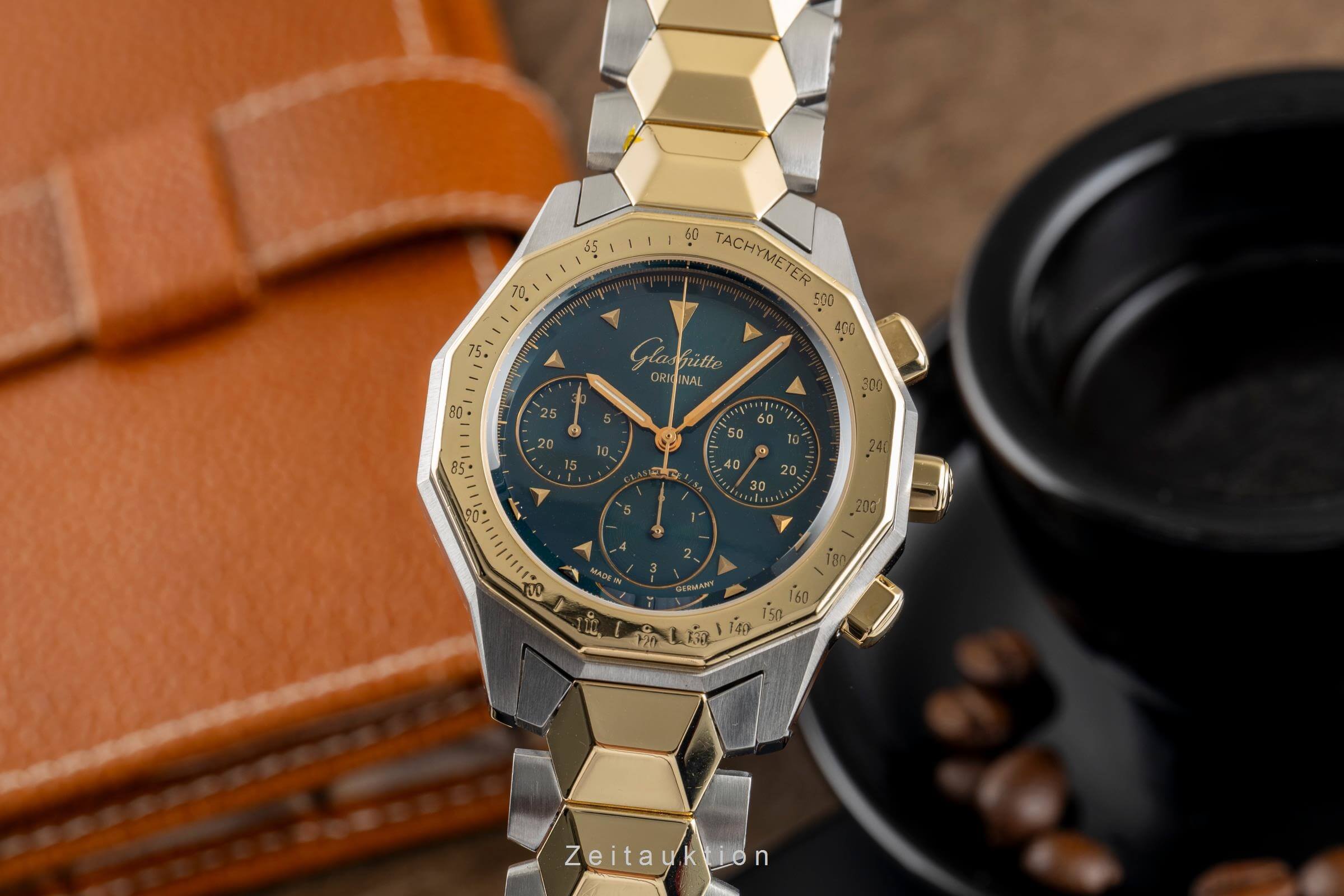 Glashütte Original Sport cronografo acciaio / oro automatismo Kal. GUB 10-60 Ref. 1-10-66-12-11-04  | Zeitauktion
