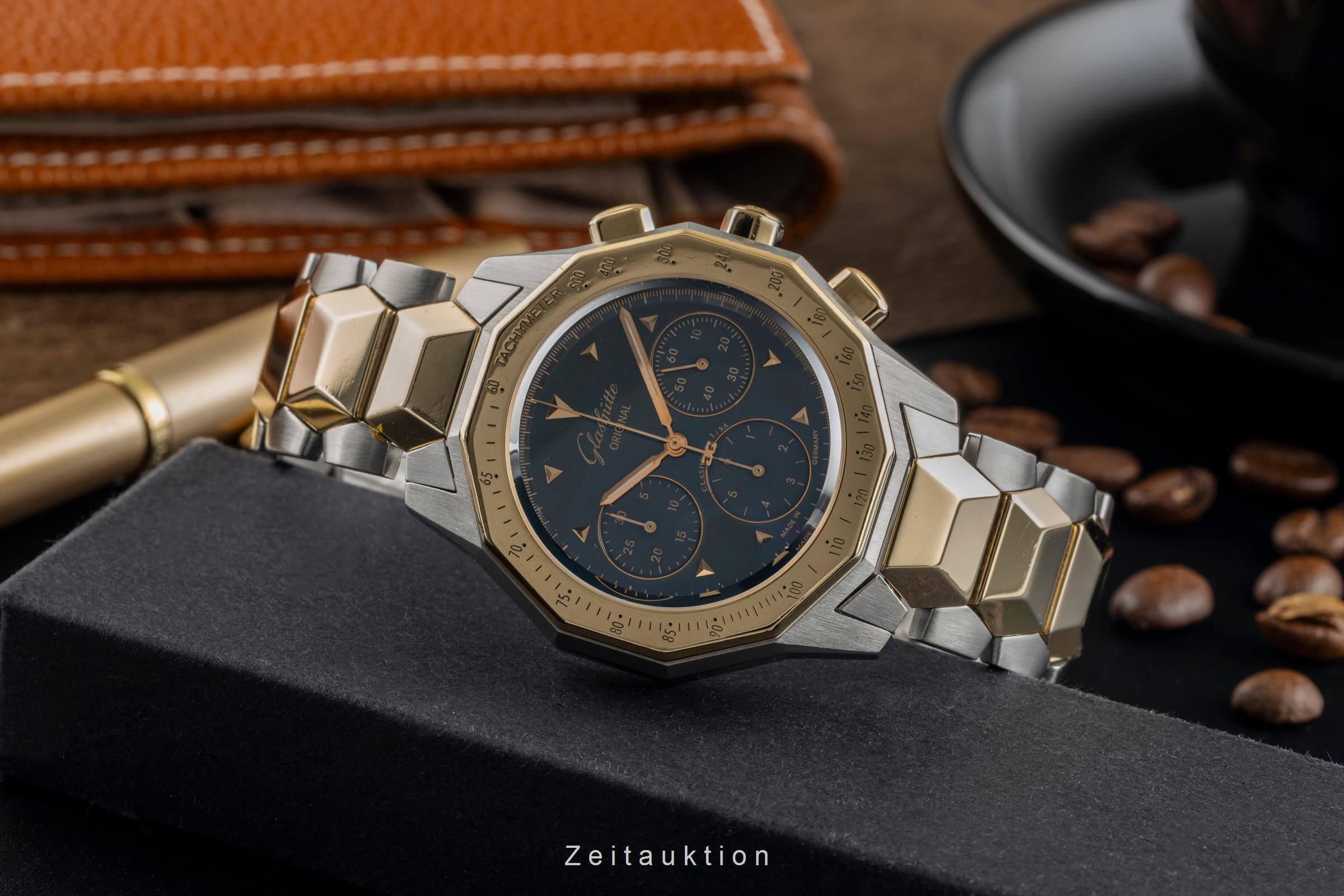Glashütte Original Sport cronografo acciaio / oro automatismo Kal. GUB 10-60 Ref. 1-10-66-12-11-04  | Zeitauktion
