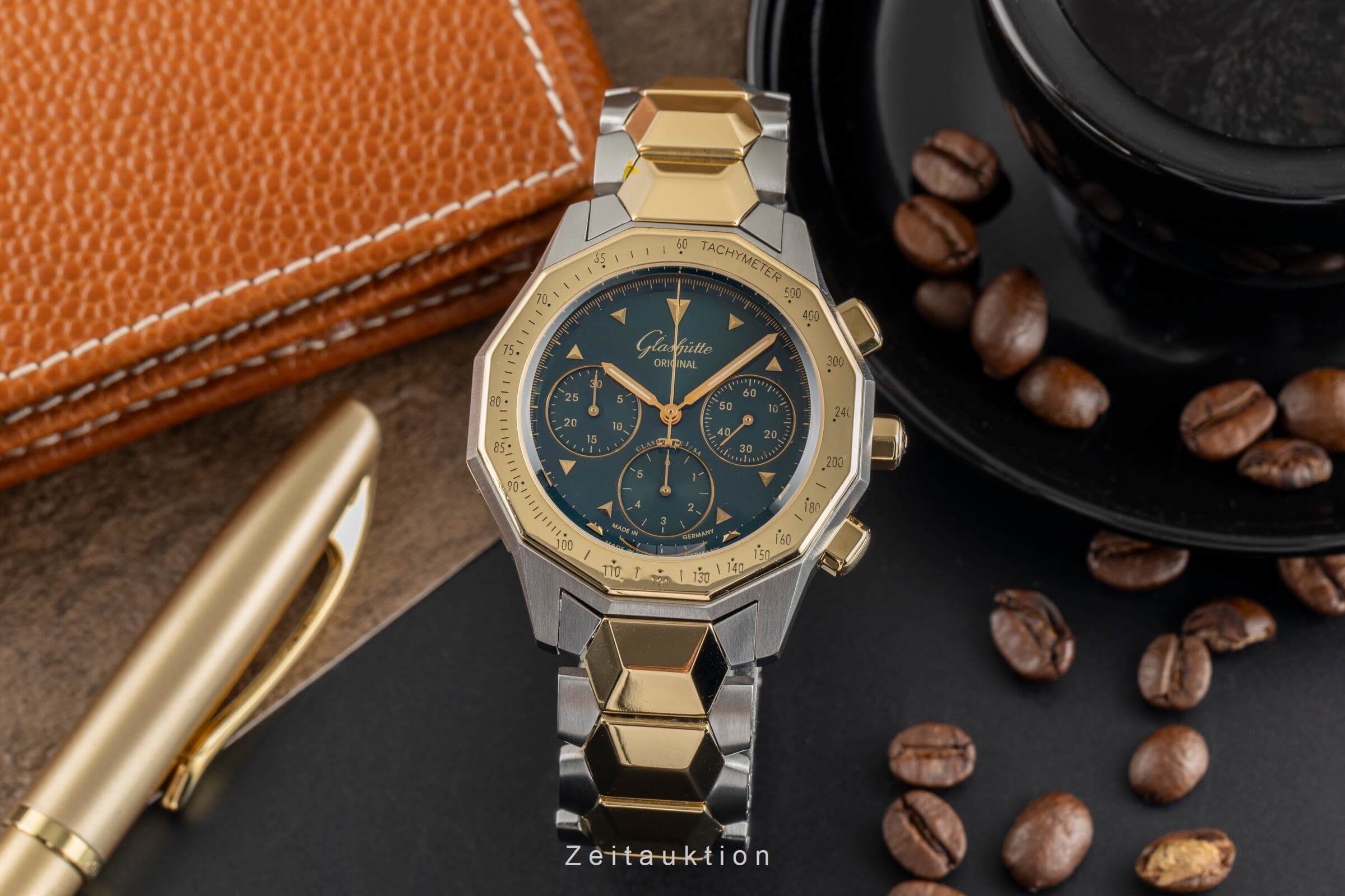 Glashütte Original Sport cronografo acciaio / oro automatismo Kal. GUB 10-60 Ref. 1-10-66-12-11-04  | Zeitauktion