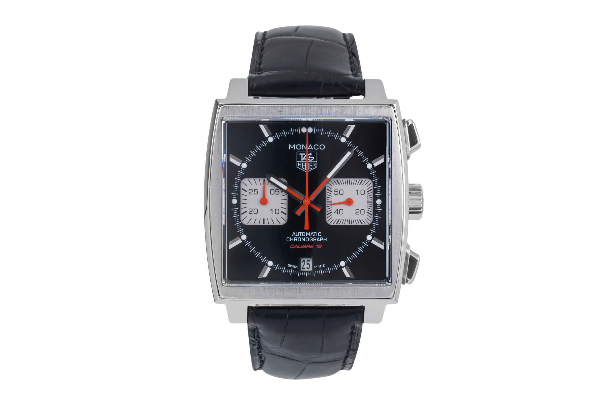 Tag Heuer Monaco chronograph steel automatic Kal. 12 Ref. CAW2114  | Zeitauktion