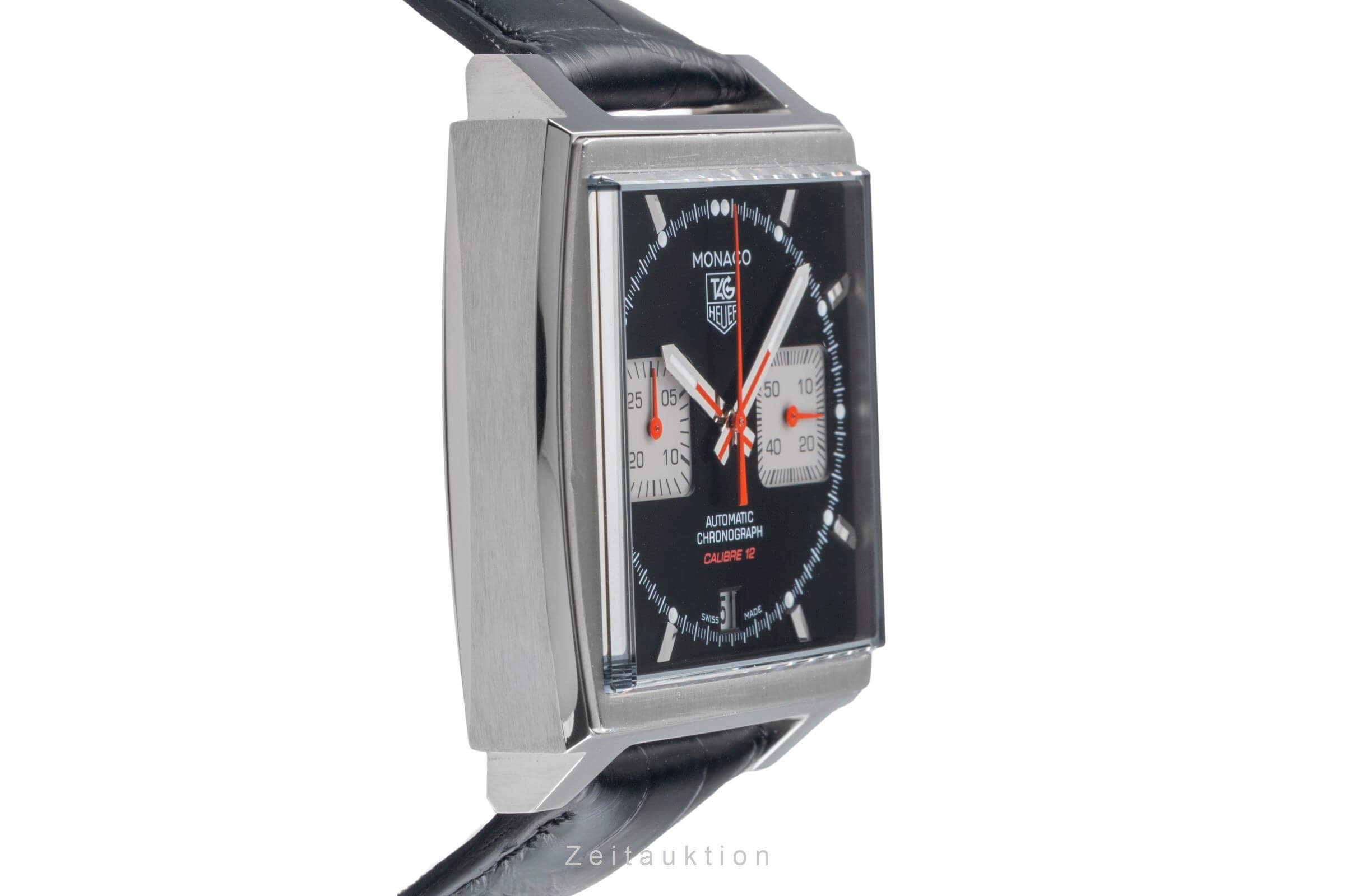 Tag Heuer Monaco cronografo acciaio automatismo Kal. 12 Ref. CAW2114  | Zeitauktion