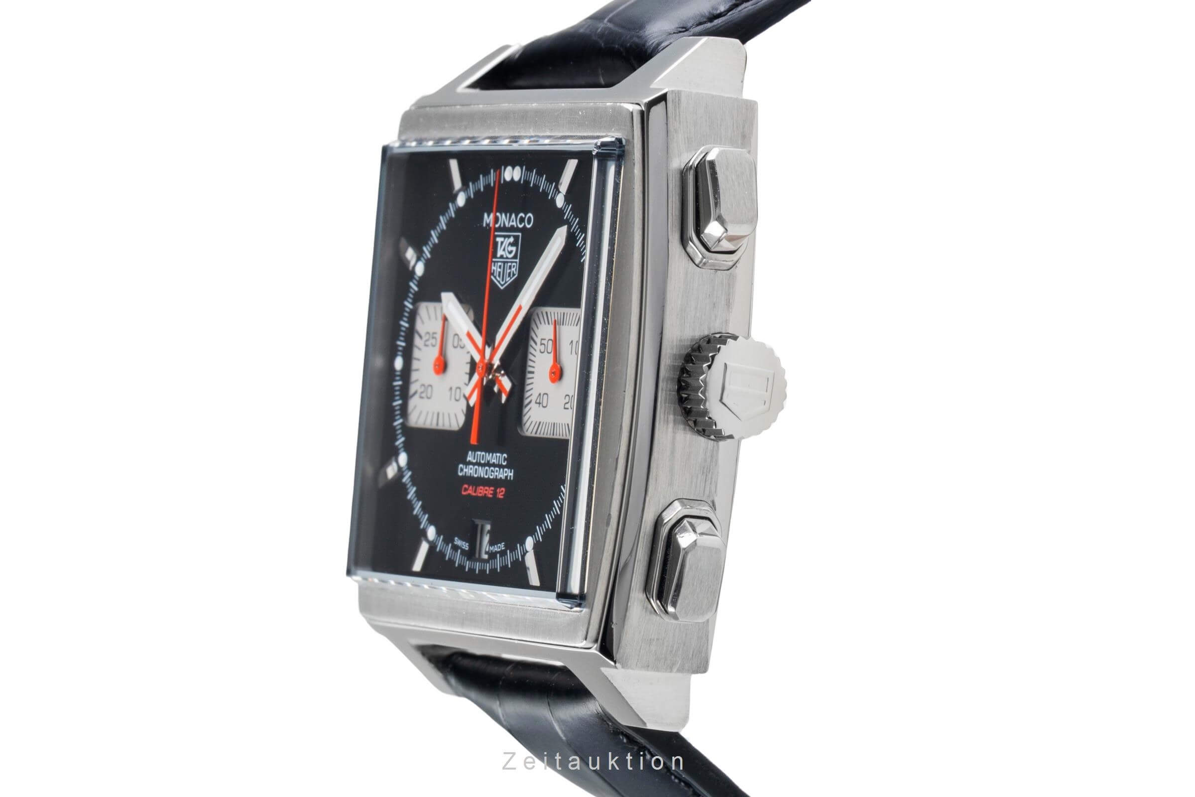 Tag Heuer Monaco cronografo acciaio automatismo Kal. 12 Ref. CAW2114  | Zeitauktion