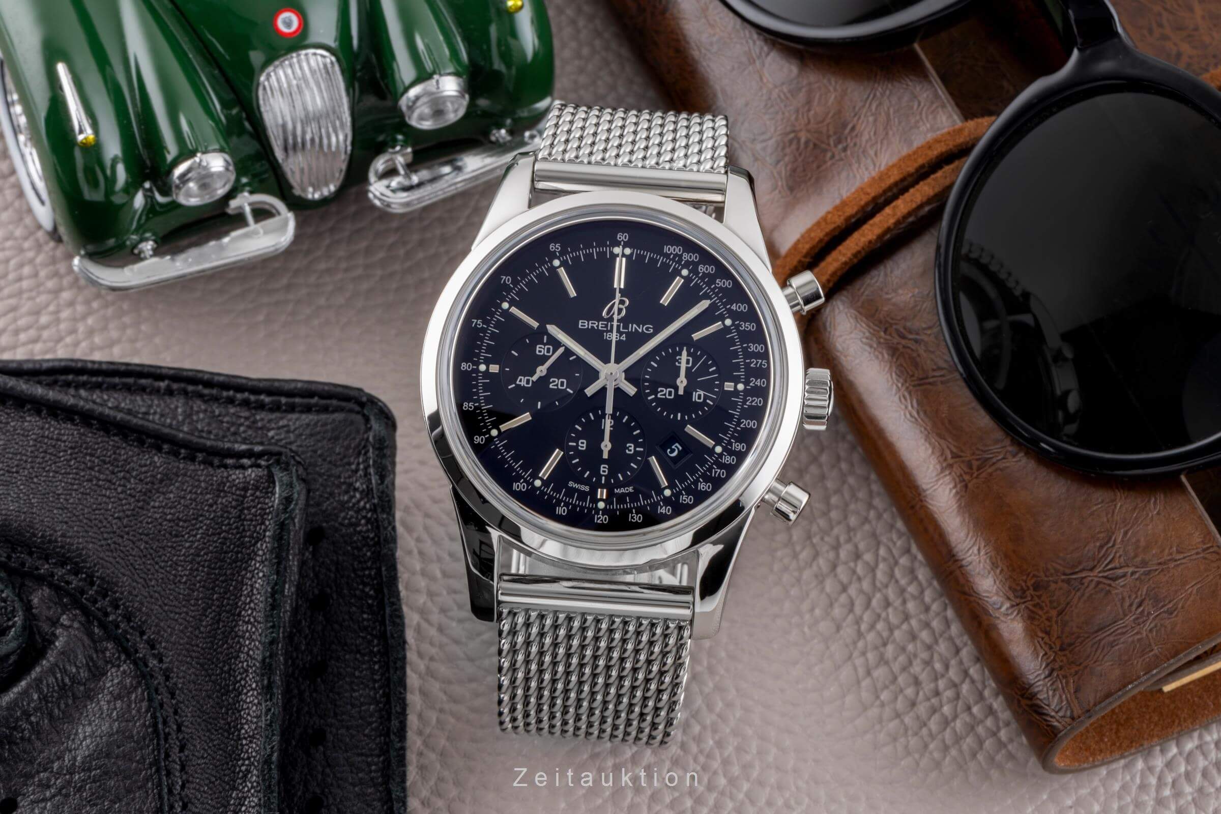 Breitling Transocean cronógrafo acero automático Kal. B01 Ref. AB0152  | Zeitauktion