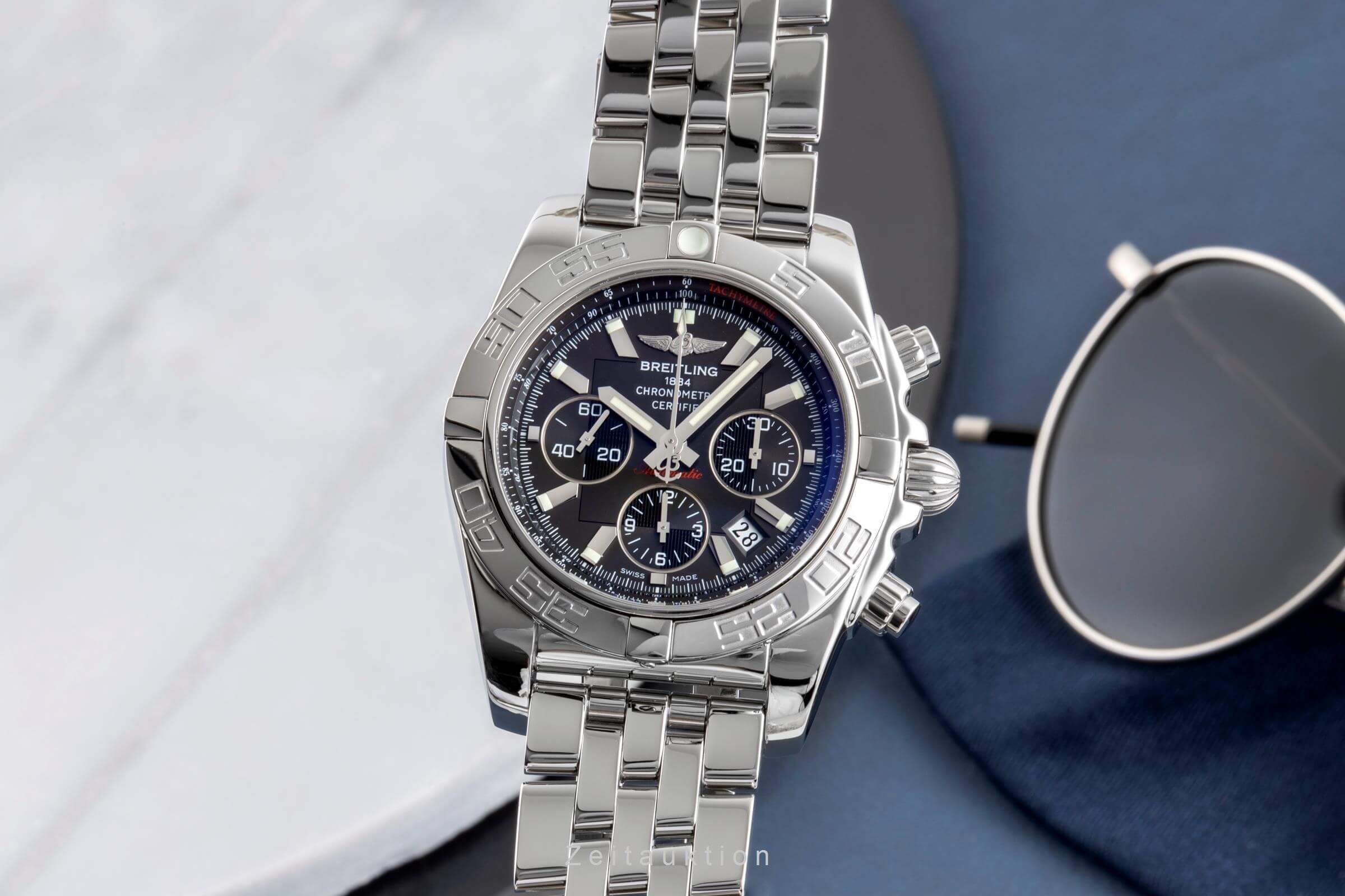 Breitling Chronomat 44 cronografo acciaio automatismo Kal. B01 Ref. AB0110,  AB011M24PA  | Zeitauktion