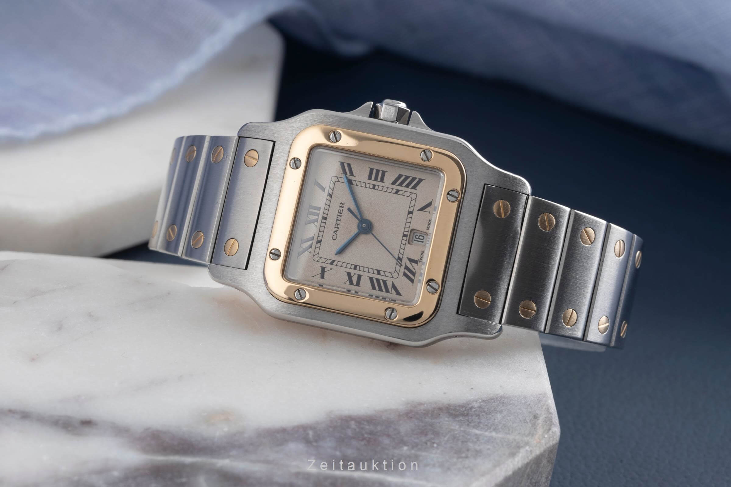Cartier Santos acero / oro cuarzo Kal. 687 Ref. W20011C4  | Zeitauktion