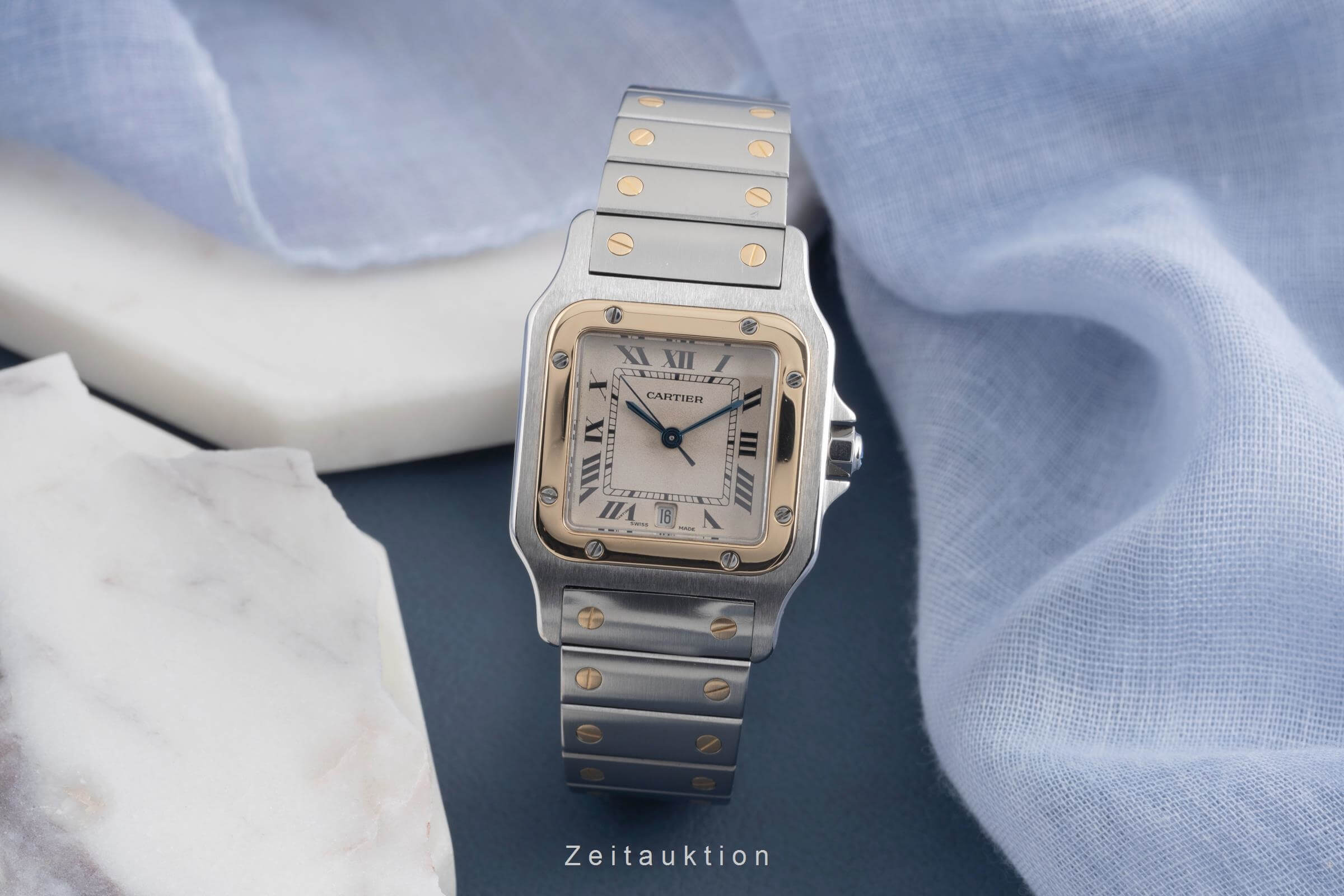 Cartier Santos acero / oro cuarzo Kal. 687 Ref. W20011C4  | Zeitauktion