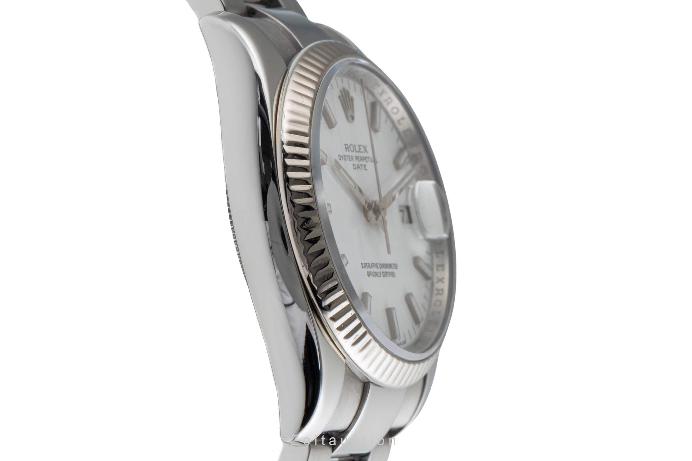 Rolex Date Stahl / Weissgold Automatik Kal. 3135 Ref. 115234  | Zeitauktion