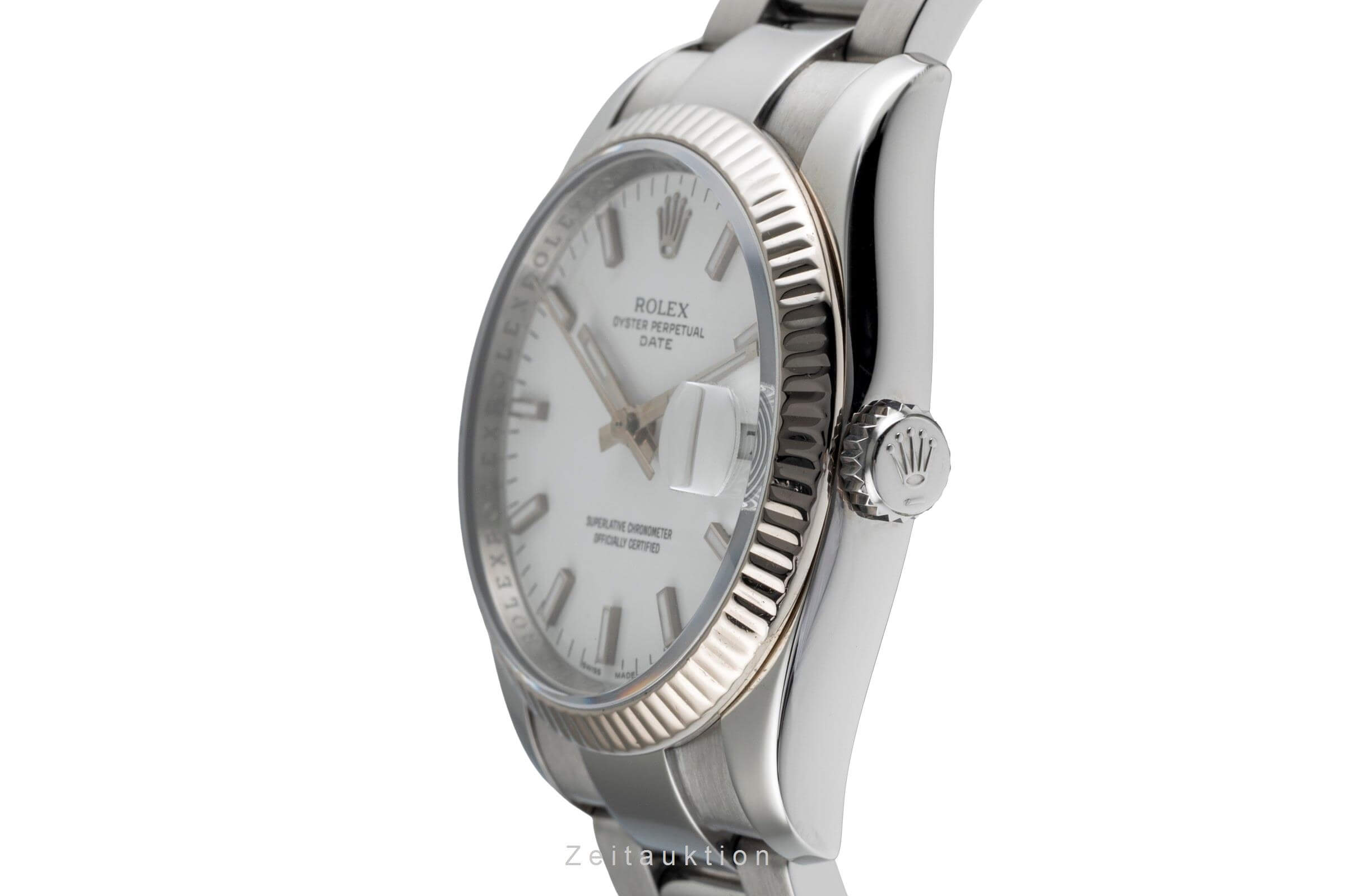 Rolex Date Stahl / Weissgold Automatik Kal. 3135 Ref. 115234  | Zeitauktion