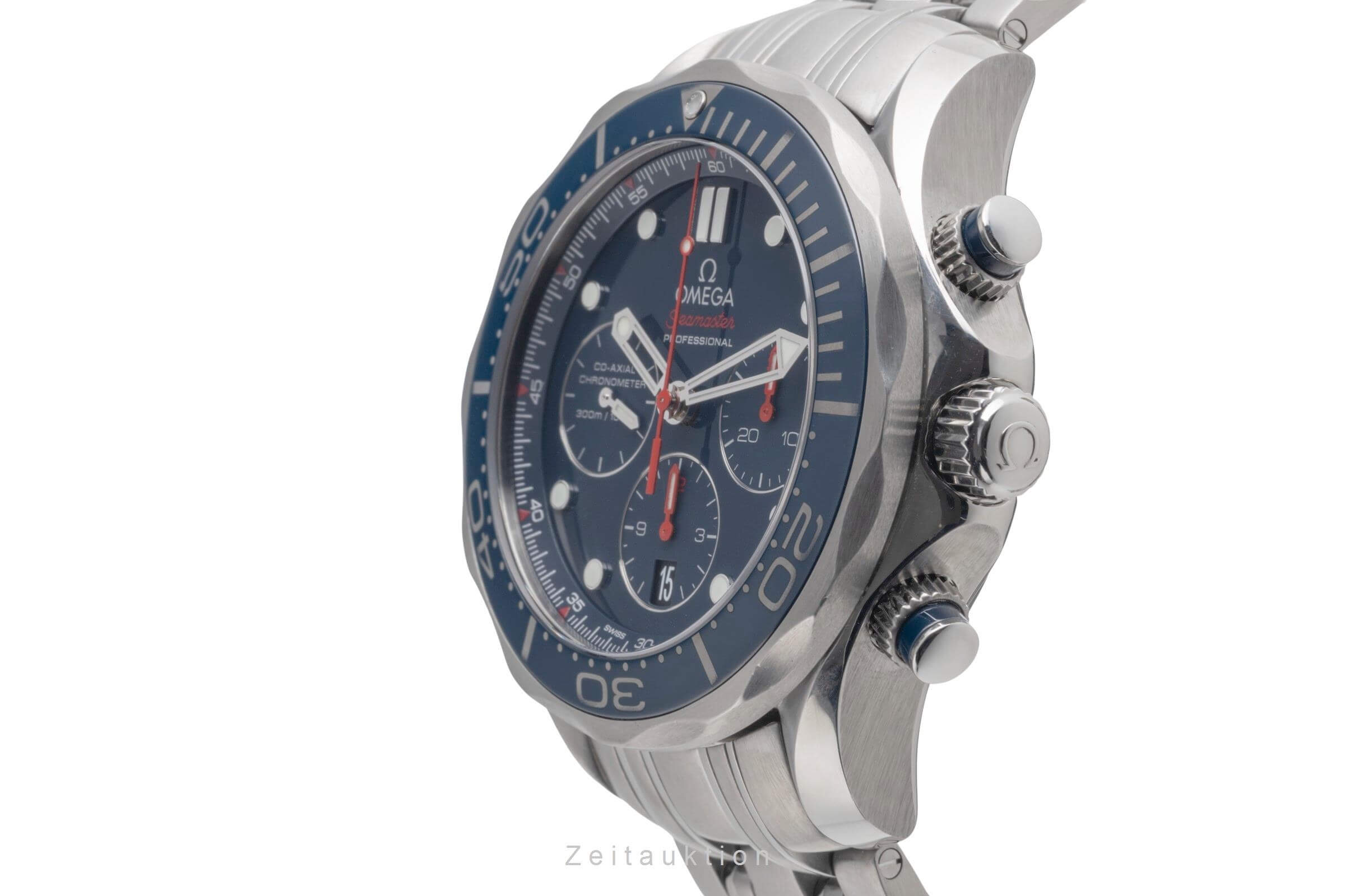 Omega Seamaster chronograph steel automatic Kal. 3330 Ref. 212.30.44.50.03.001  | Zeitauktion