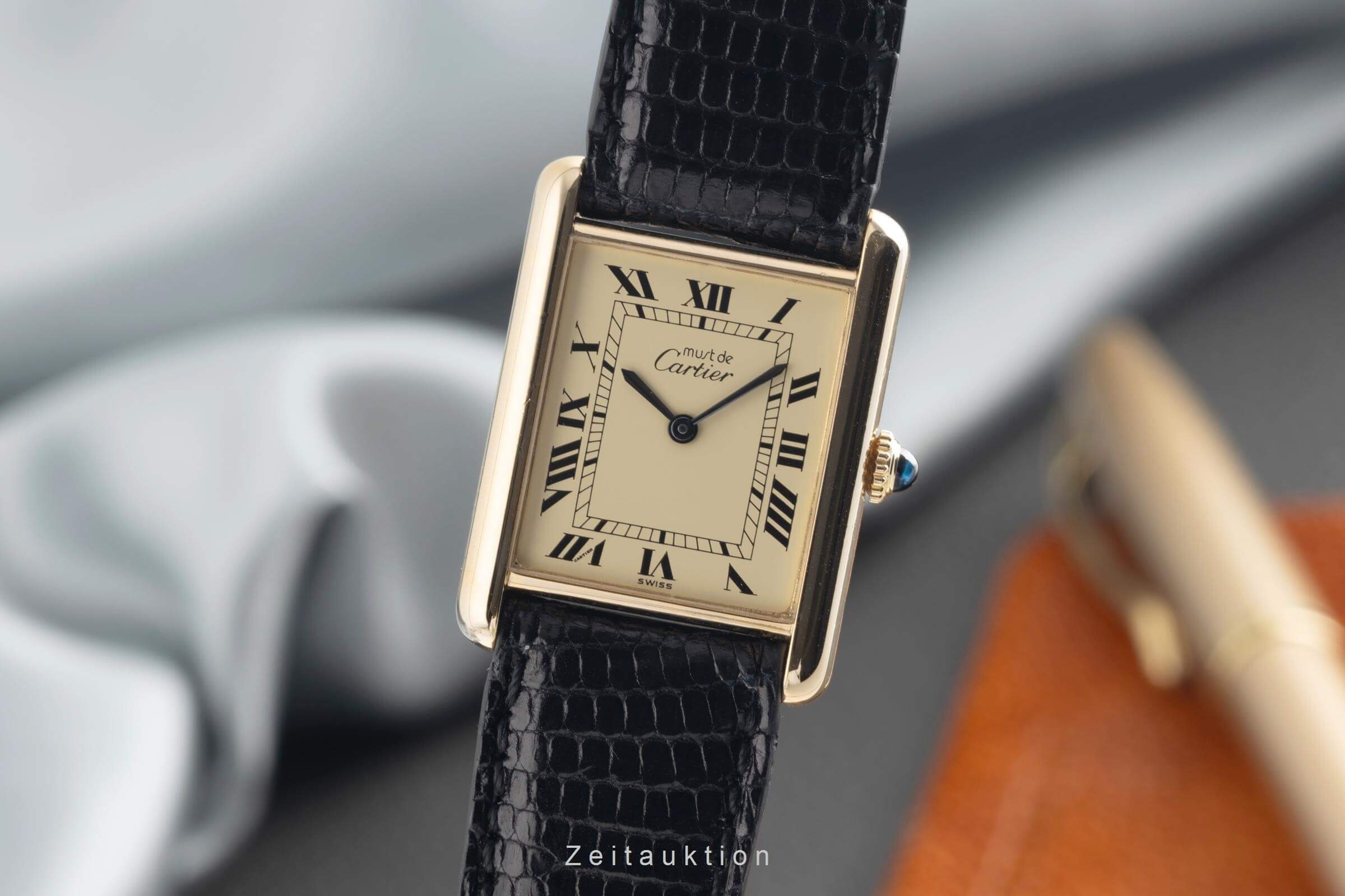 Cartier Vermeil Silber vergoldet Handaufzug Kal. 78-1  | Zeitauktion