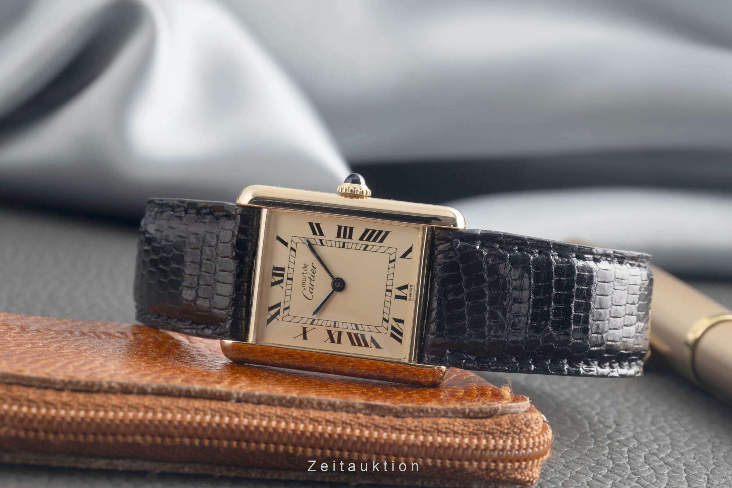 Cartier Vermeil Silber vergoldet Handaufzug Kal. 78-1  | Zeitauktion