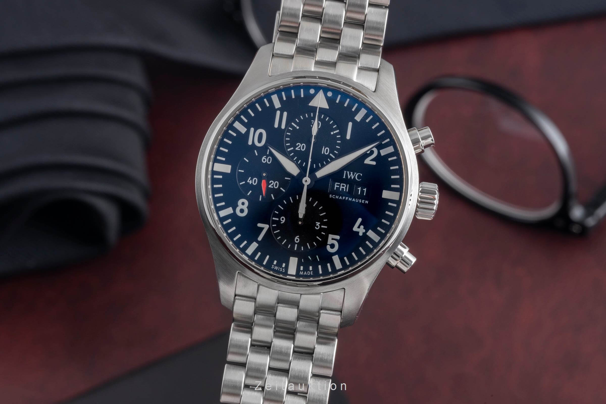 IWC Fliegerchronograph cronografo acciaio automatismo Kal. C.79320 Ref. IW377710  | Zeitauktion