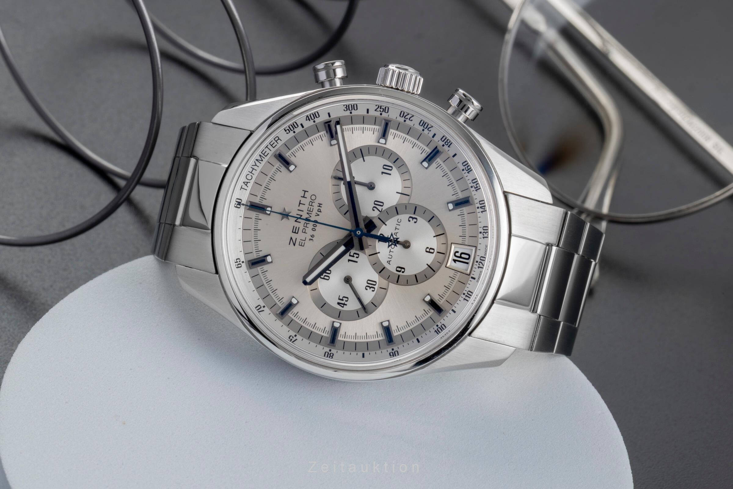 Zenith El Primero cronógrafo acero automático Kal. 400 Ref. 03.2040.400  | Zeitauktion