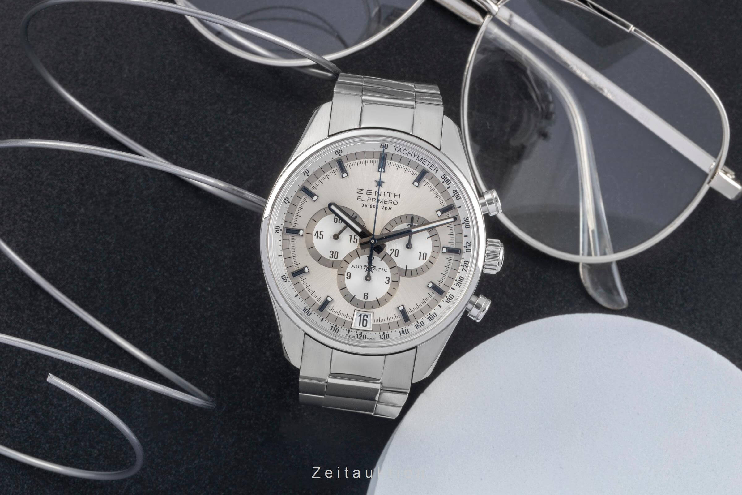 Zenith El Primero cronógrafo acero automático Kal. 400 Ref. 03.2040.400  | Zeitauktion