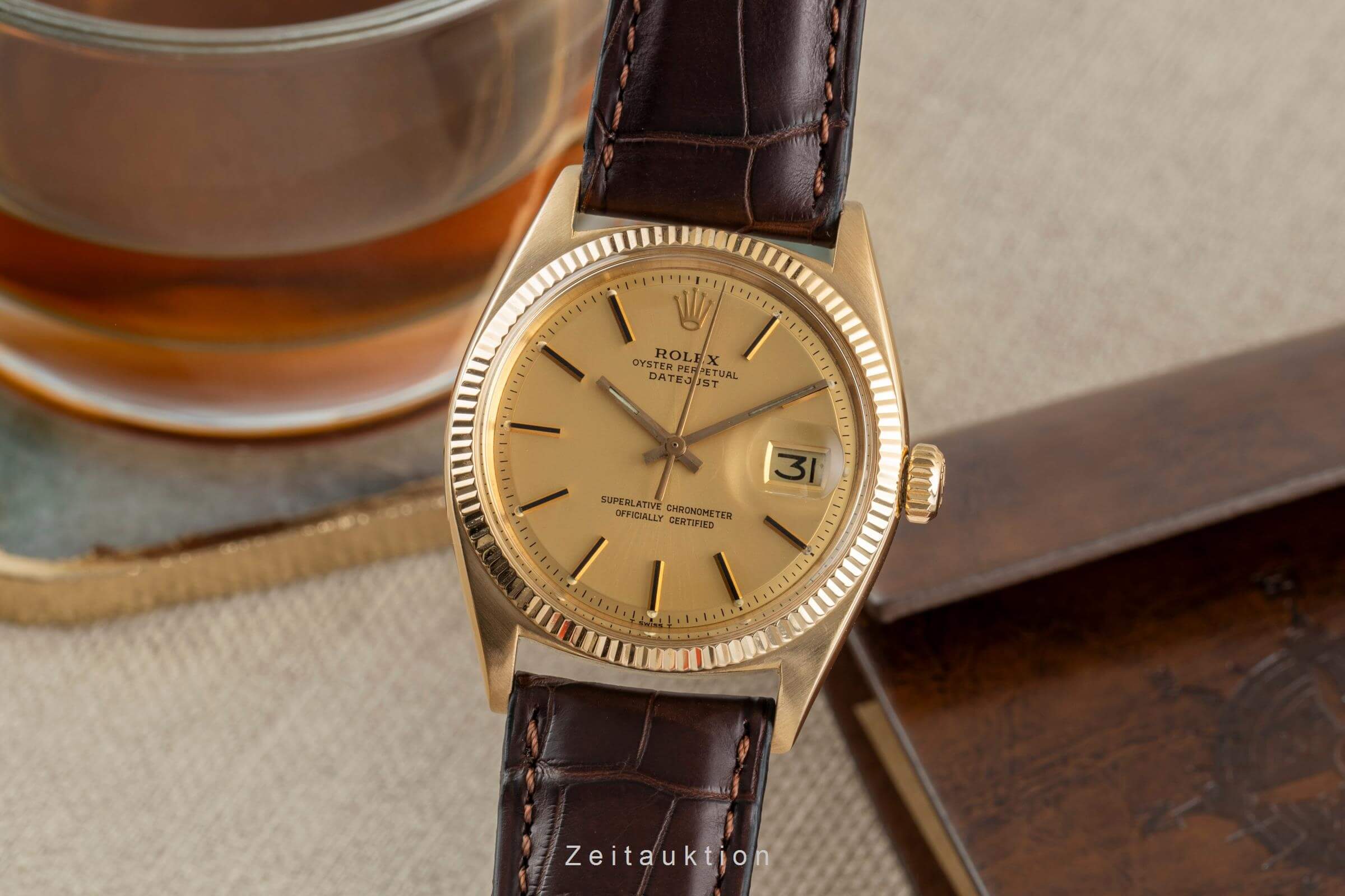 Rolex Datejust oro 18 ct automatismo Kal. 1560 Ref. 1601 VINTAGE  | Zeitauktion