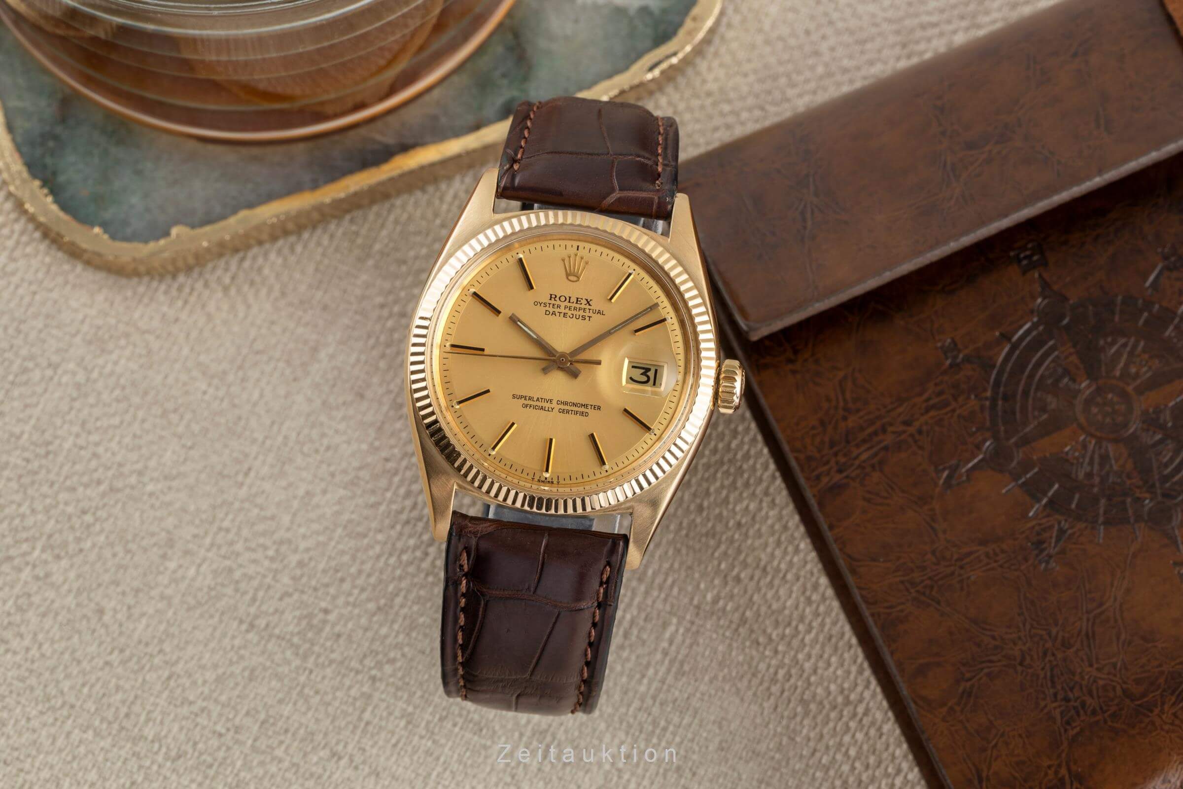 Rolex Datejust oro 18 ct automatismo Kal. 1560 Ref. 1601 VINTAGE  | Zeitauktion