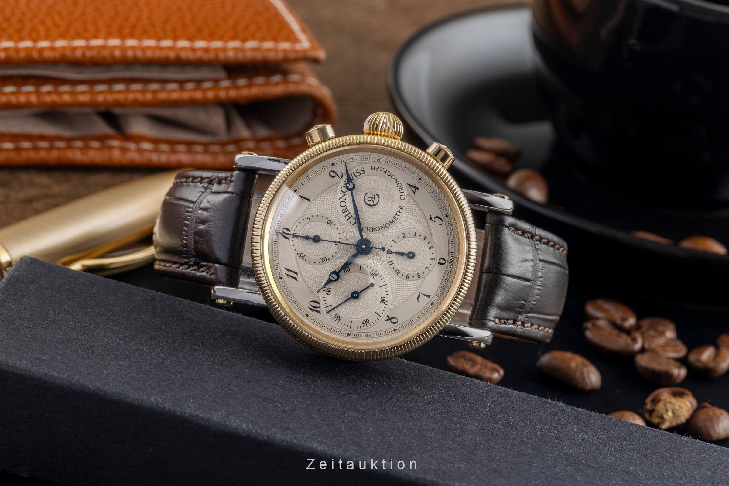 Chronoswiss Chronometer Chronograph cronografo acciaio / oro automatismo Ref. CH7522  | Zeitauktion
