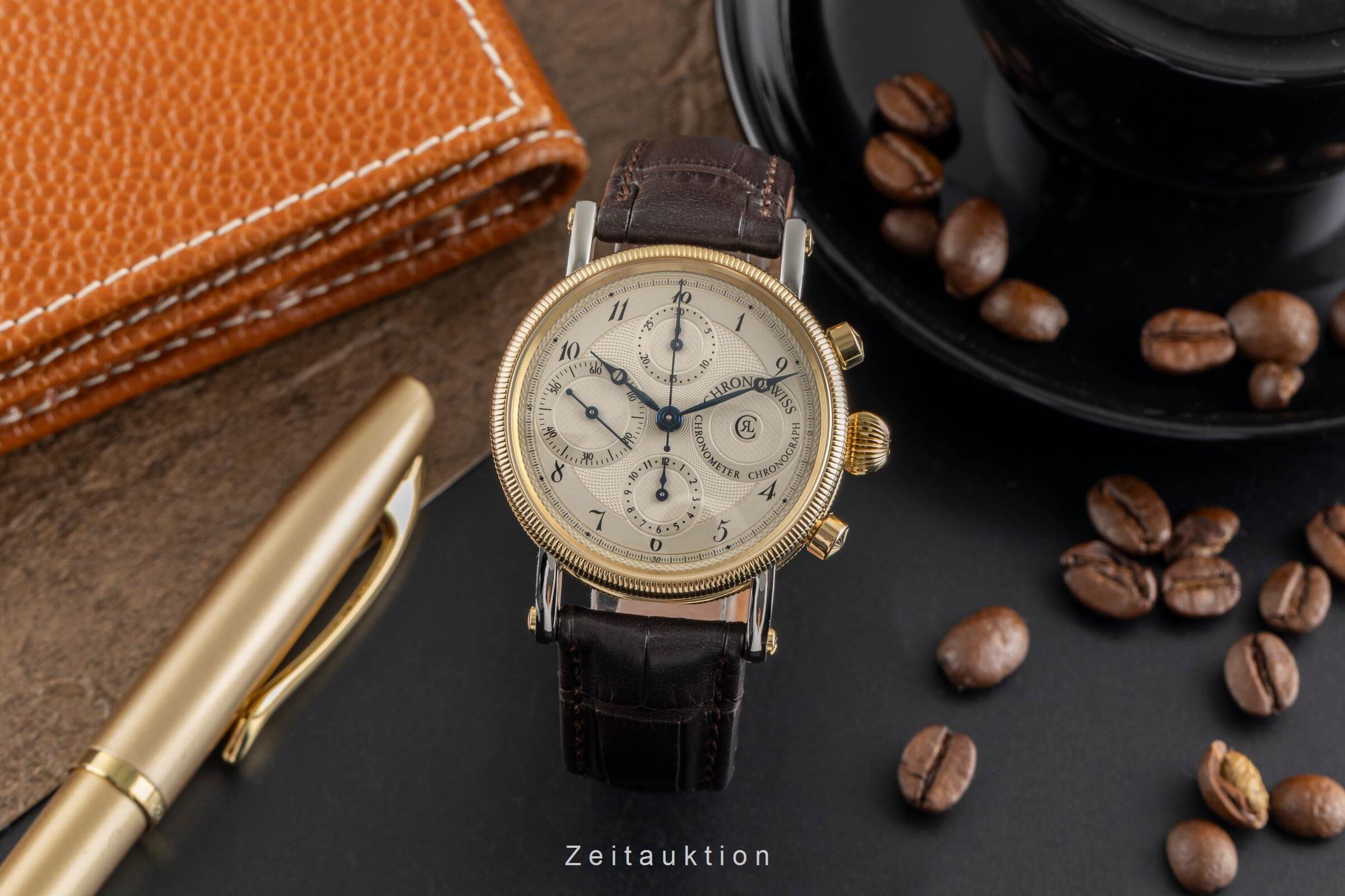 Chronoswiss Chronometer Chronograph cronografo acciaio / oro automatismo Ref. CH7522  | Zeitauktion