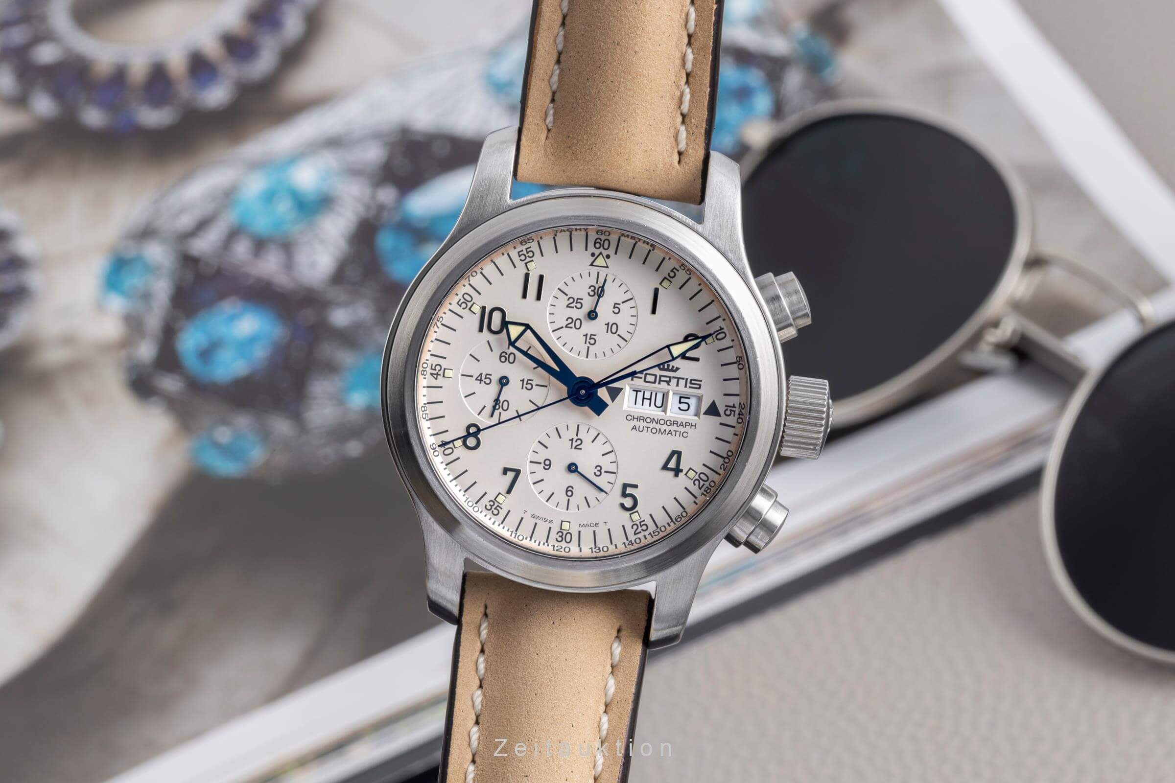 Fortis B-42 chronographe acier automatique Ref. 635.10.141.1  | Zeitauktion