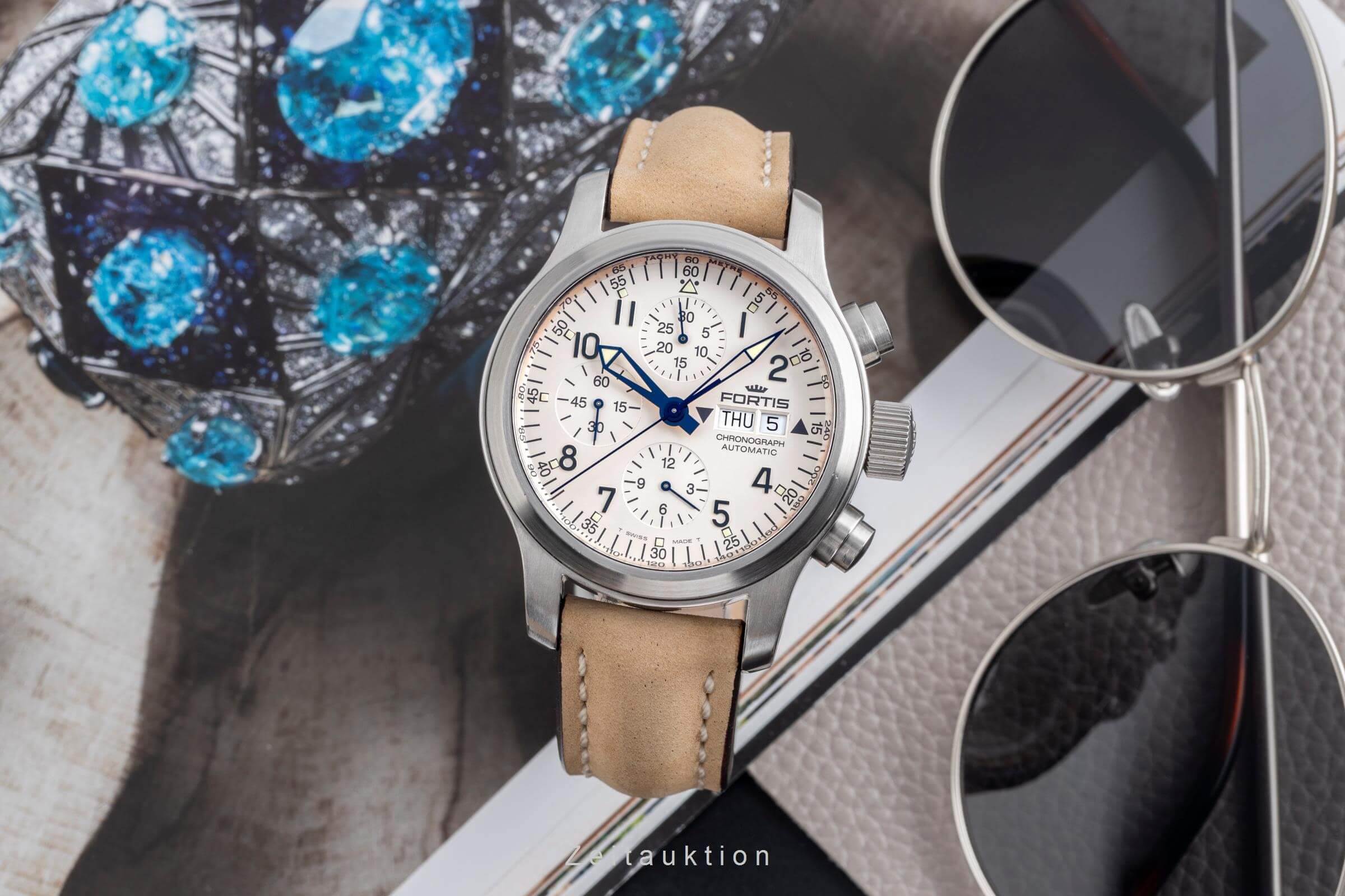 Fortis B-42 chronographe acier automatique Ref. 635.10.141.1  | Zeitauktion