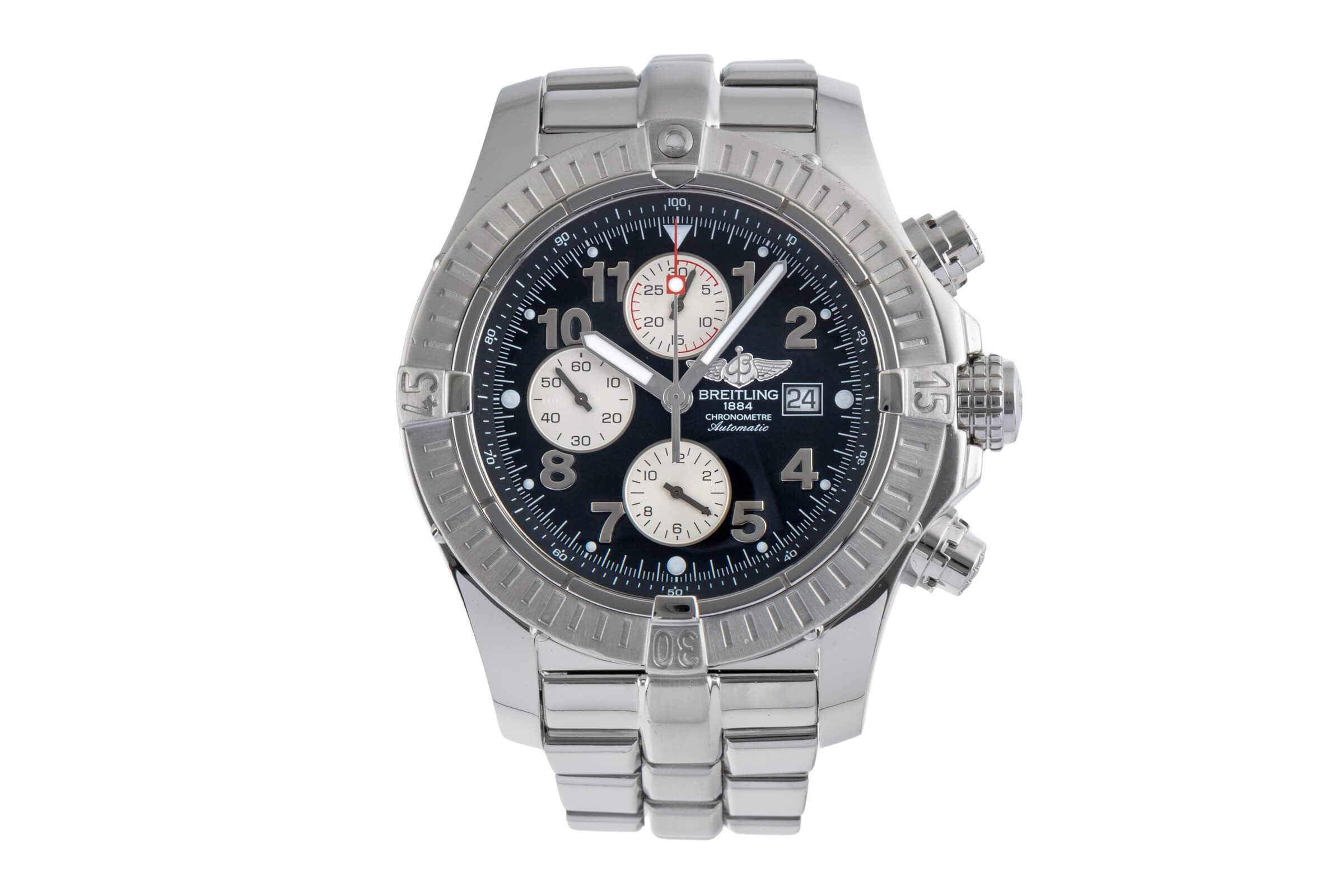 Breitling Super Avenger chronographe acier automatique Kal. B13 Ref. A13370  | Zeitauktion