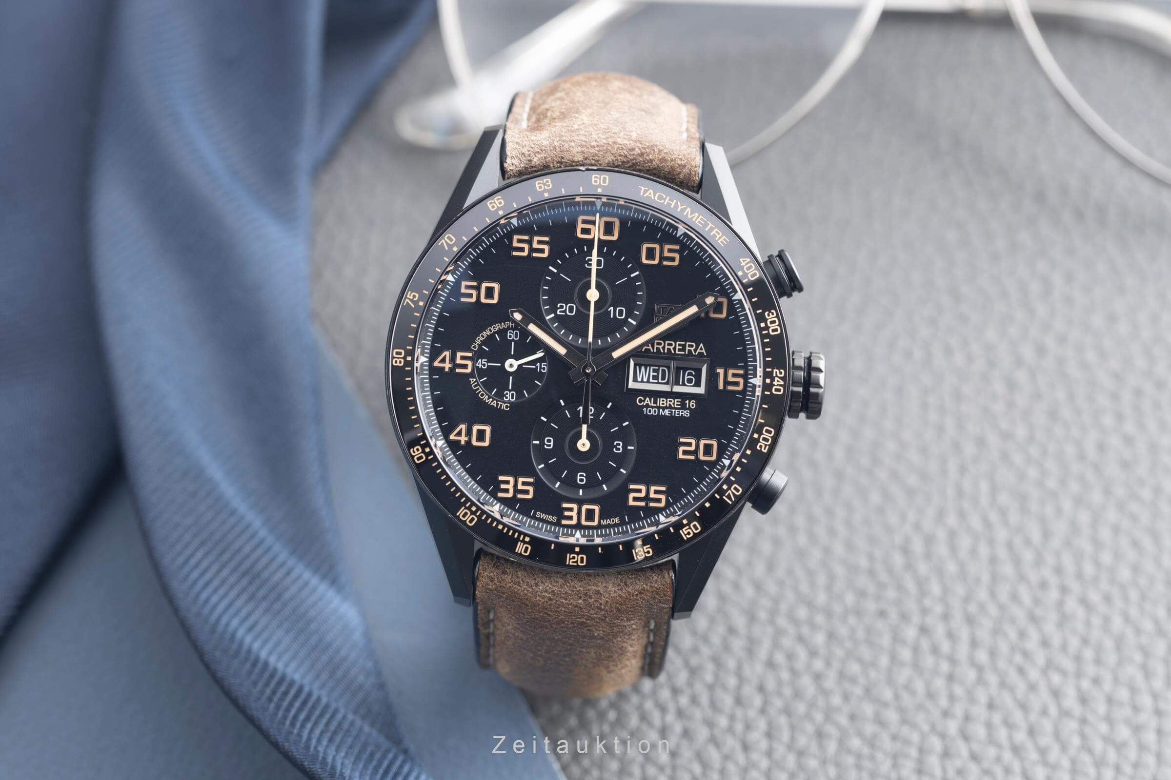 Tag Heuer Carrera cronografo titanio automatismo Kal. 16 Ref. CV2A84.FC6394  | Zeitauktion