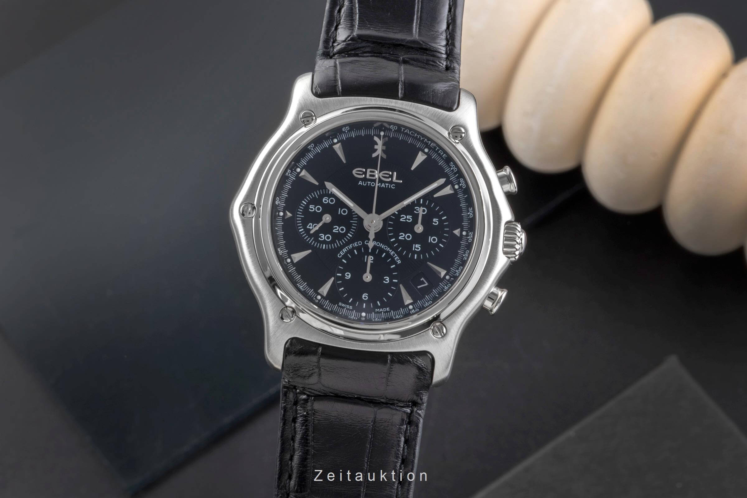 Ebel 1911 chronograph steel automatic Kal. 137 Ref. 9137L40  | Zeitauktion