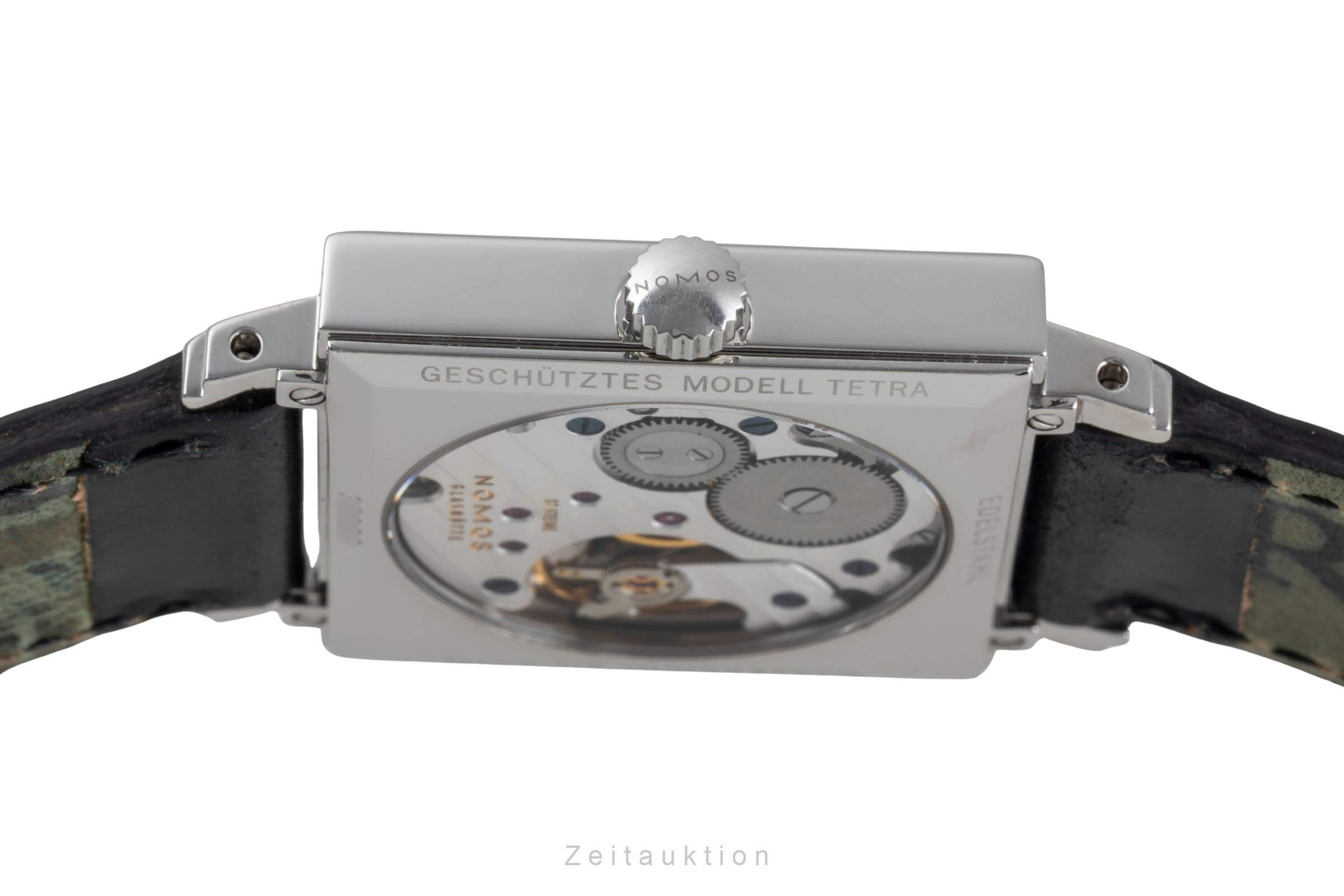 Nomos Tetra Stahl Handaufzug Kal. Alpha Ref. 489  | Zeitauktion