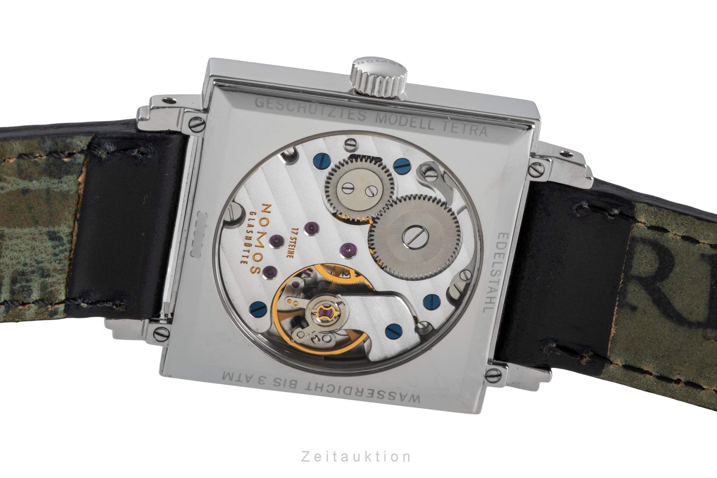 Nomos Tetra Stahl Handaufzug Kal. Alpha Ref. 489  | Zeitauktion