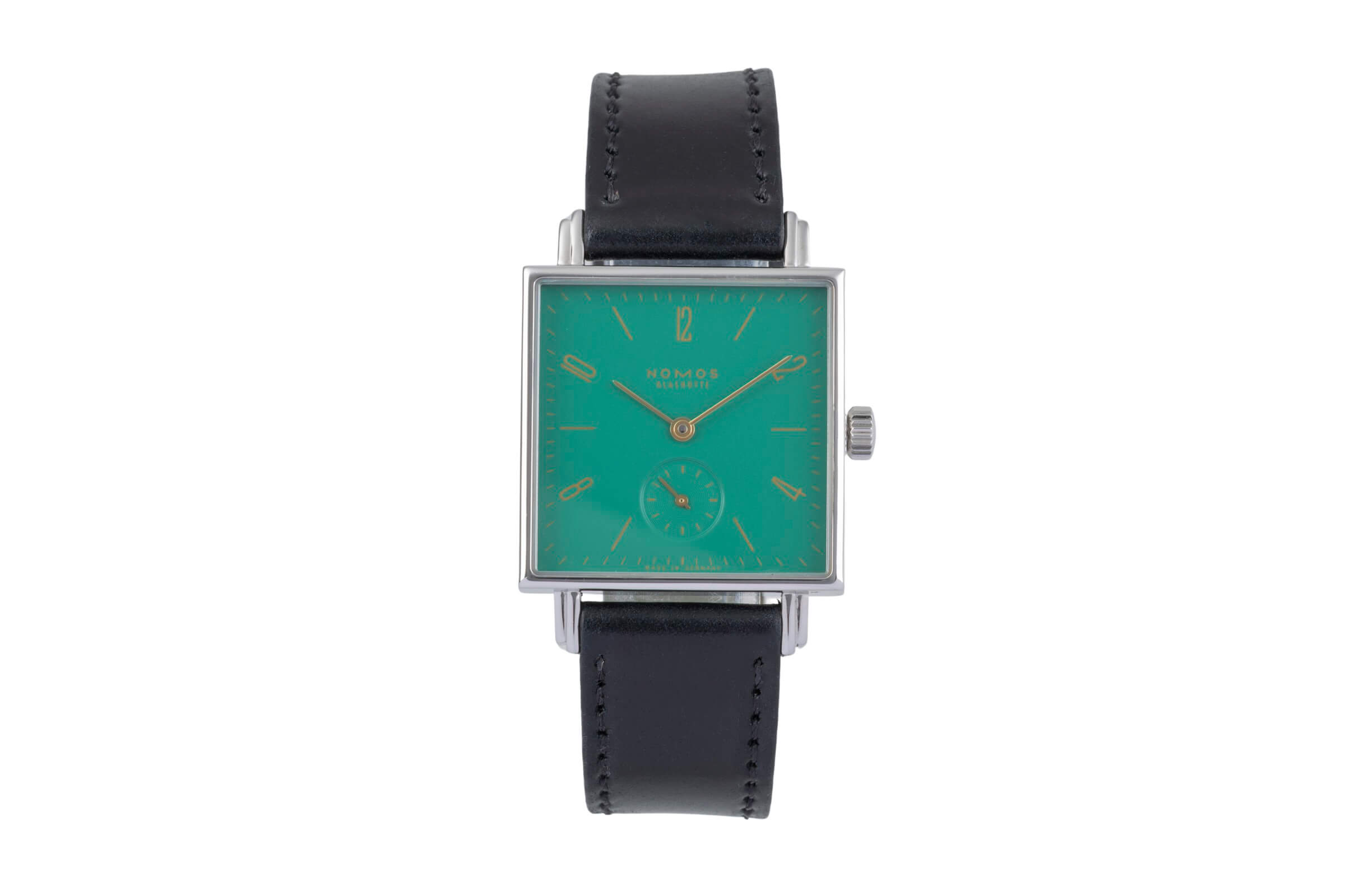 Nomos Tetra acero cuerda manual Kal. Alpha Ref. 489  | Zeitauktion