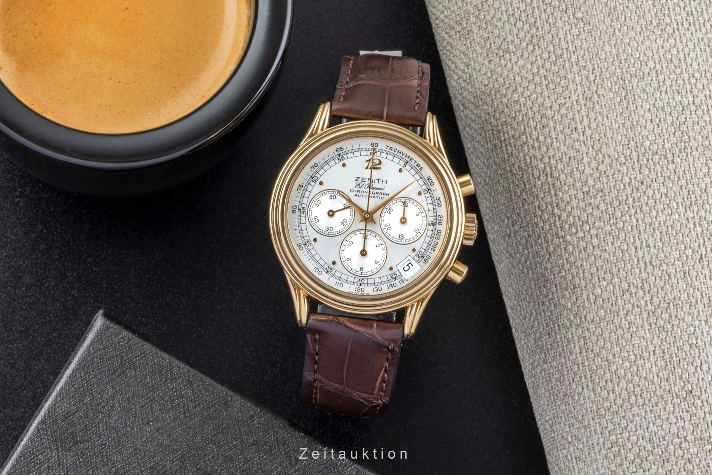 Zenith El Primero chronographe laiton doré automatique Kal. 400 Ref. 20.0260.400  | Zeitauktion