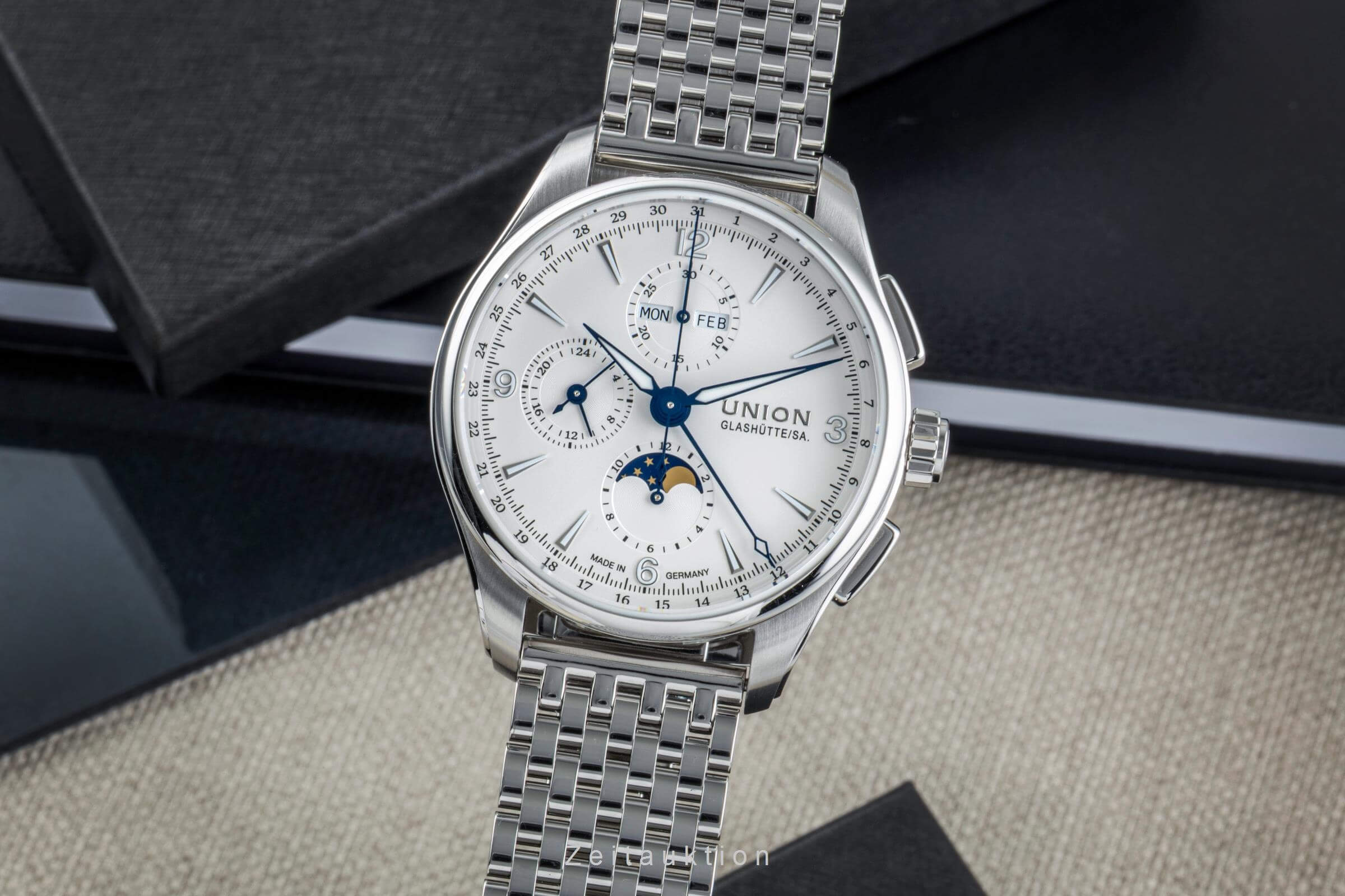 Union Glashütte Belisar cronografo acciaio automatismo Kal. UNG 25.S1 Ref. D009.425.16.017.00  | Zeitauktion