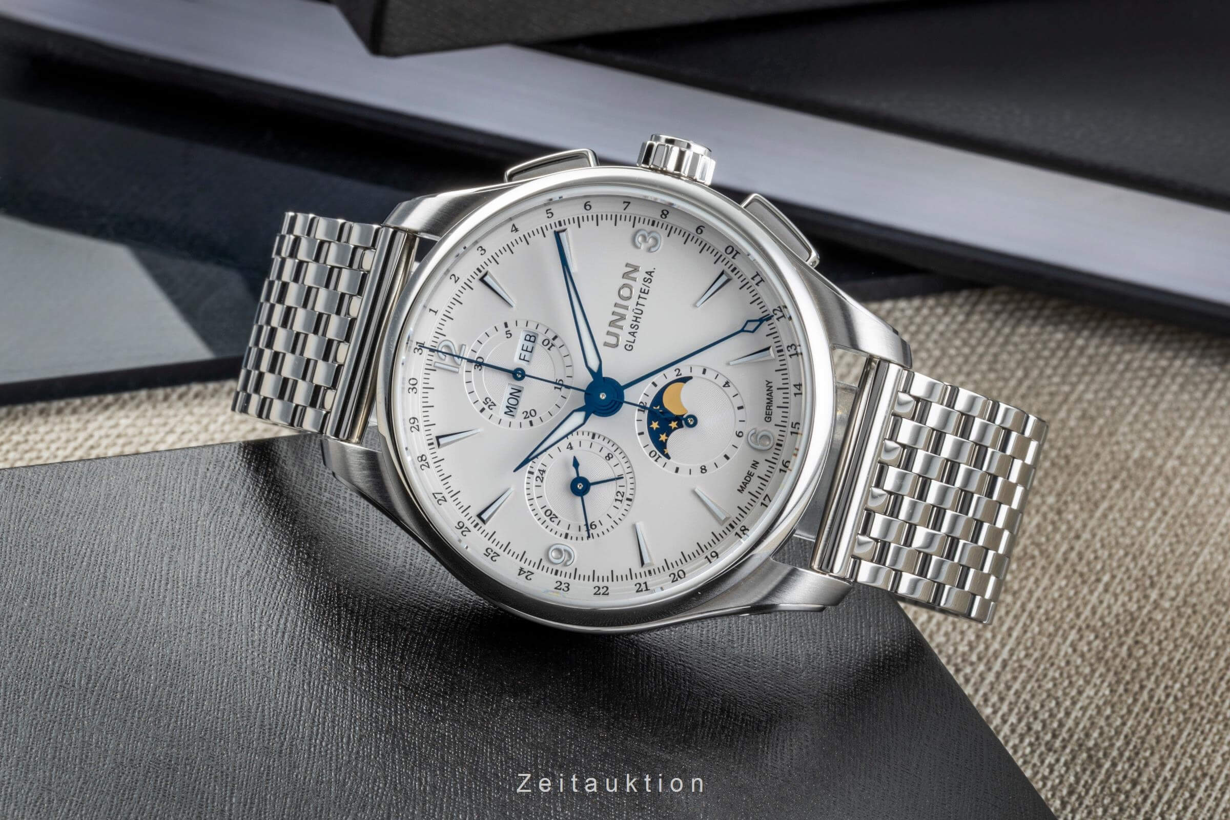 Union Glashütte Belisar cronografo acciaio automatismo Kal. UNG 25.S1 Ref. D009.425.16.017.00  | Zeitauktion