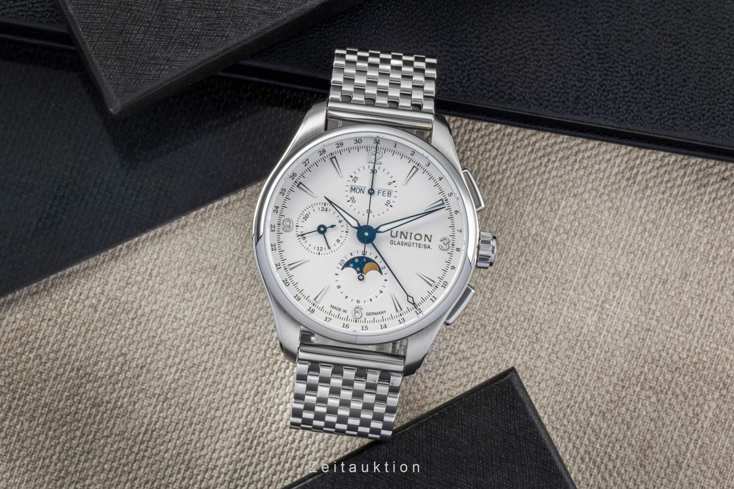 Union Glashütte Belisar cronografo acciaio automatismo Kal. UNG 25.S1 Ref. D009.425.16.017.00  | Zeitauktion