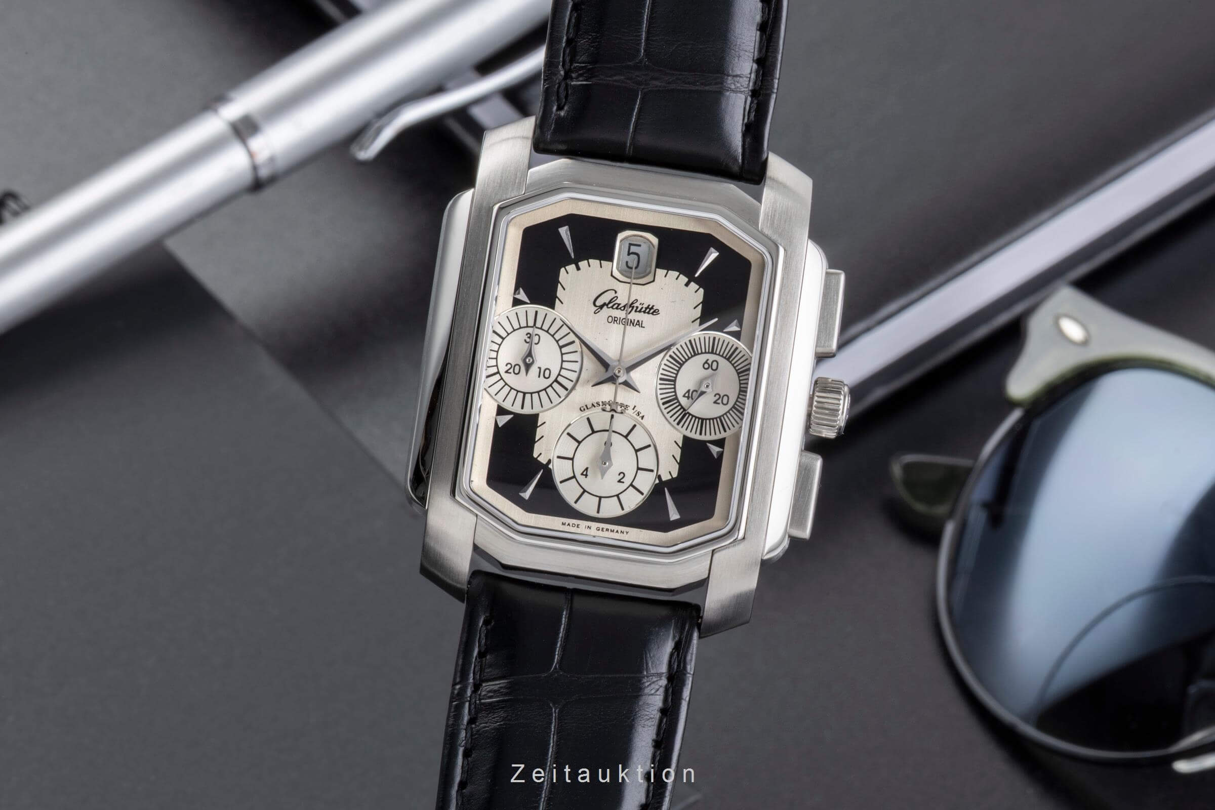 Glashütte Original * chronograph steel automatic Kal. GUB 39-32 Ref. 39-32-17-04  | Zeitauktion