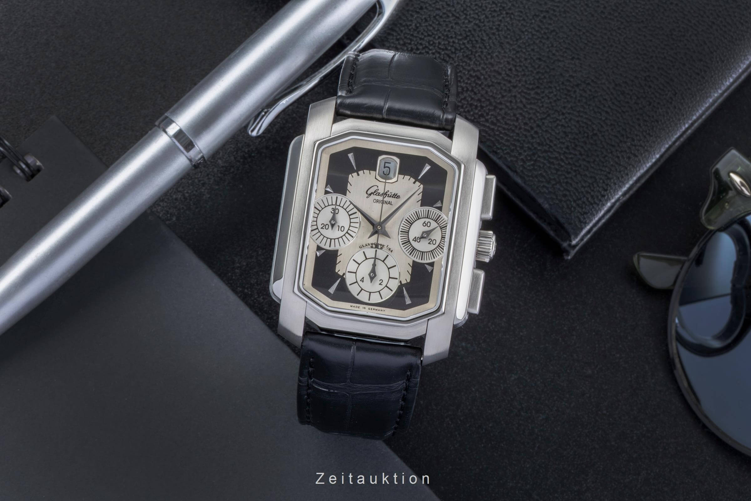 Glashütte Original * chronograph steel automatic Kal. GUB 39-32 Ref. 39-32-17-04  | Zeitauktion