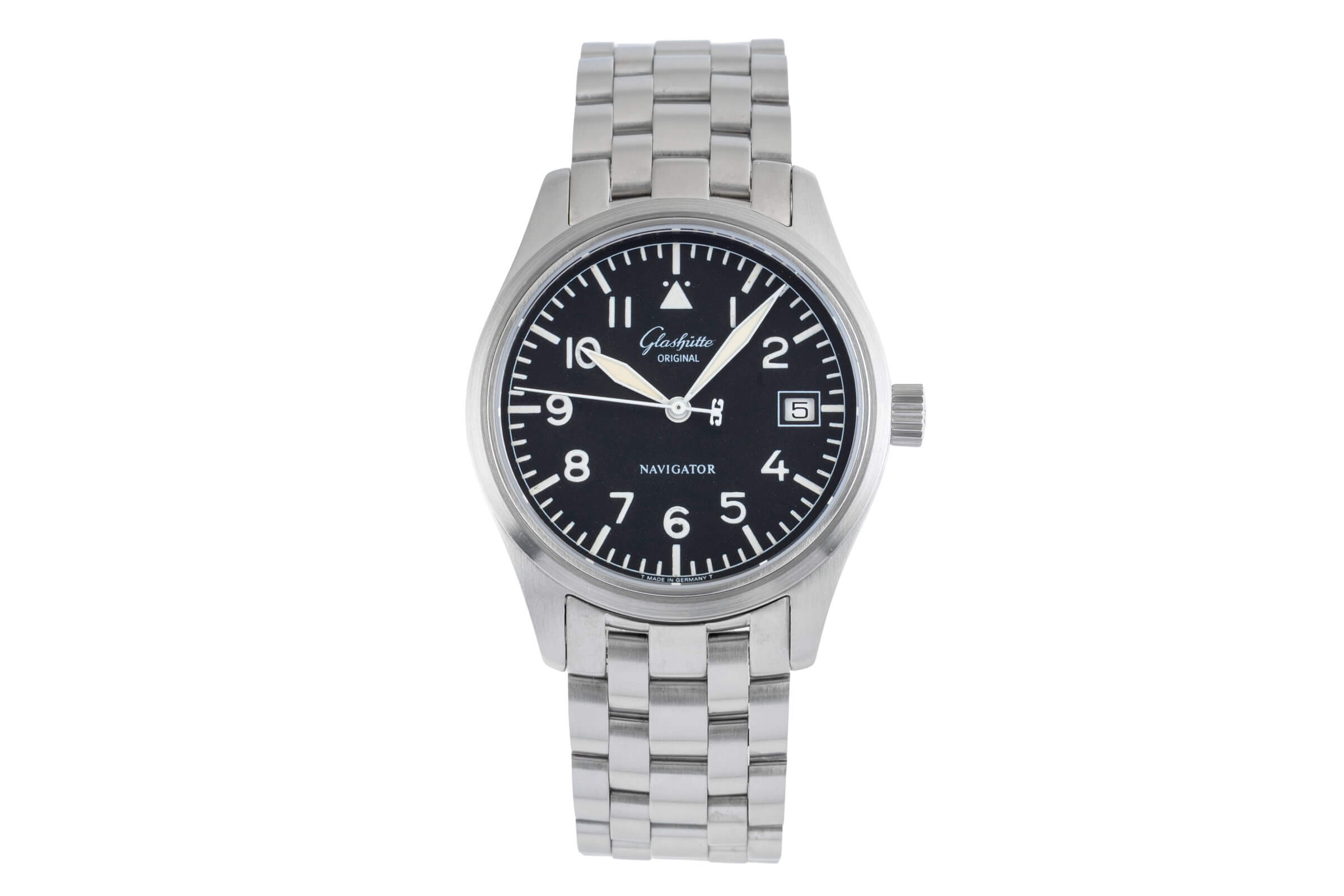 Glashütte Original Navigator acero automático Kal. GUB 10-30 Ref. 1-10-33-07-04  | Zeitauktion