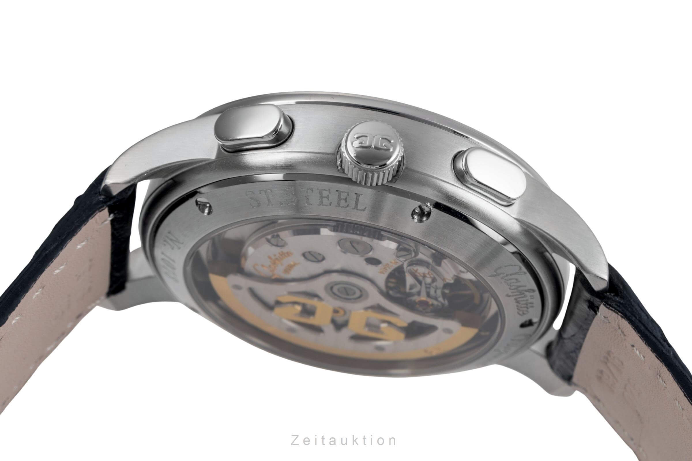 Glashütte Original Senator chronographe acier automatique Kal. GUB 39 Ref. 39-32-11-13-04  | Zeitauktion